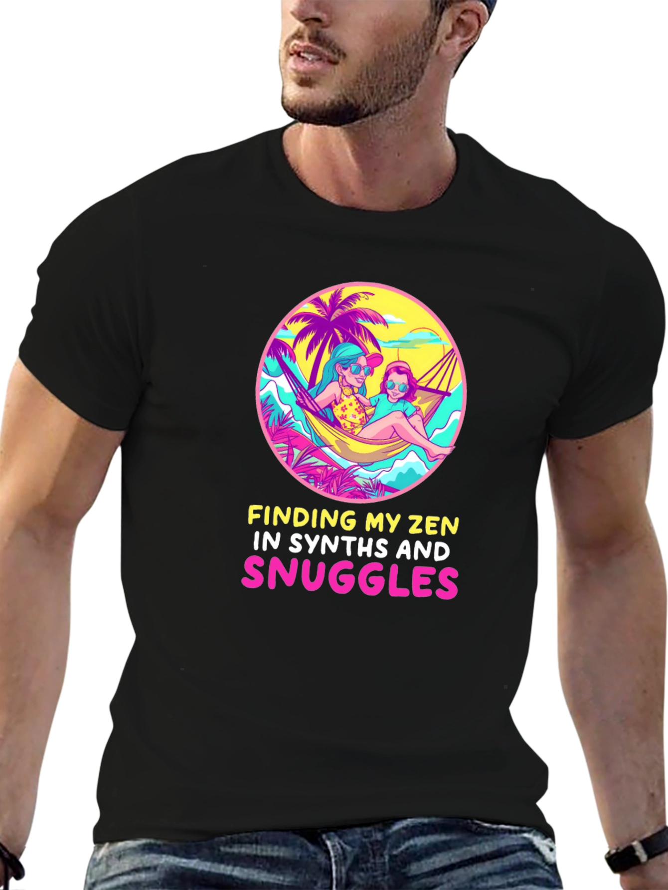 Zen Synthesizer Snuggles Graphic Tee