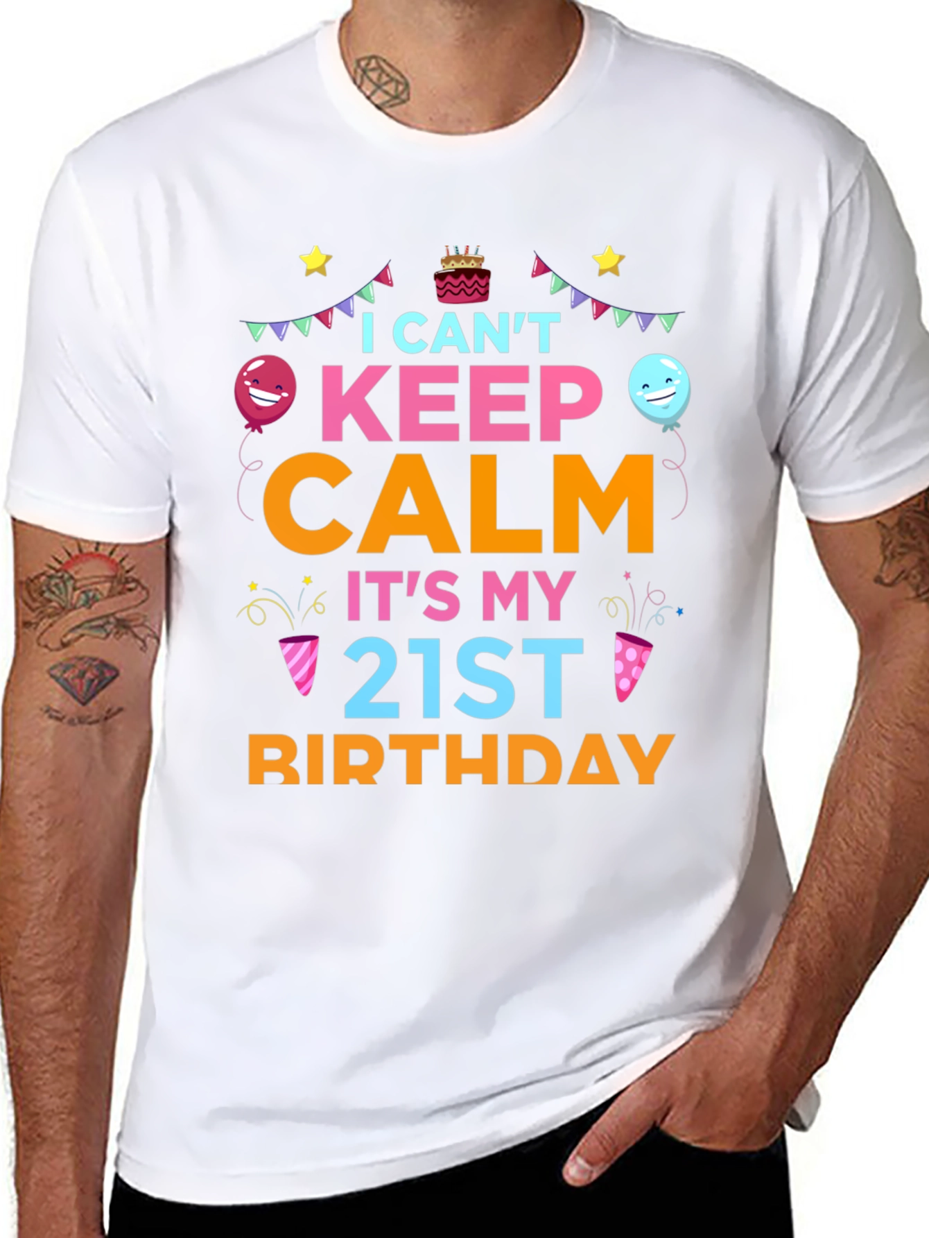 I Cant Keep Calm Its My 21st Birthday T-Shirt