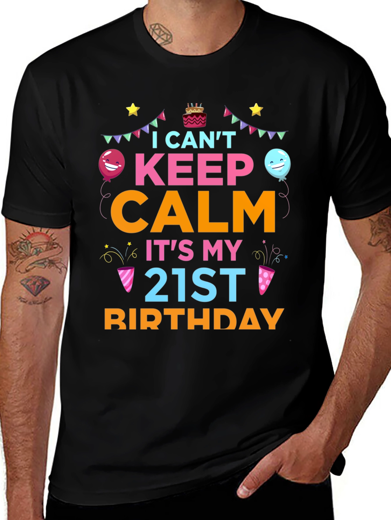 I Cant Keep Calm Its My 21st Birthday T-Shirt