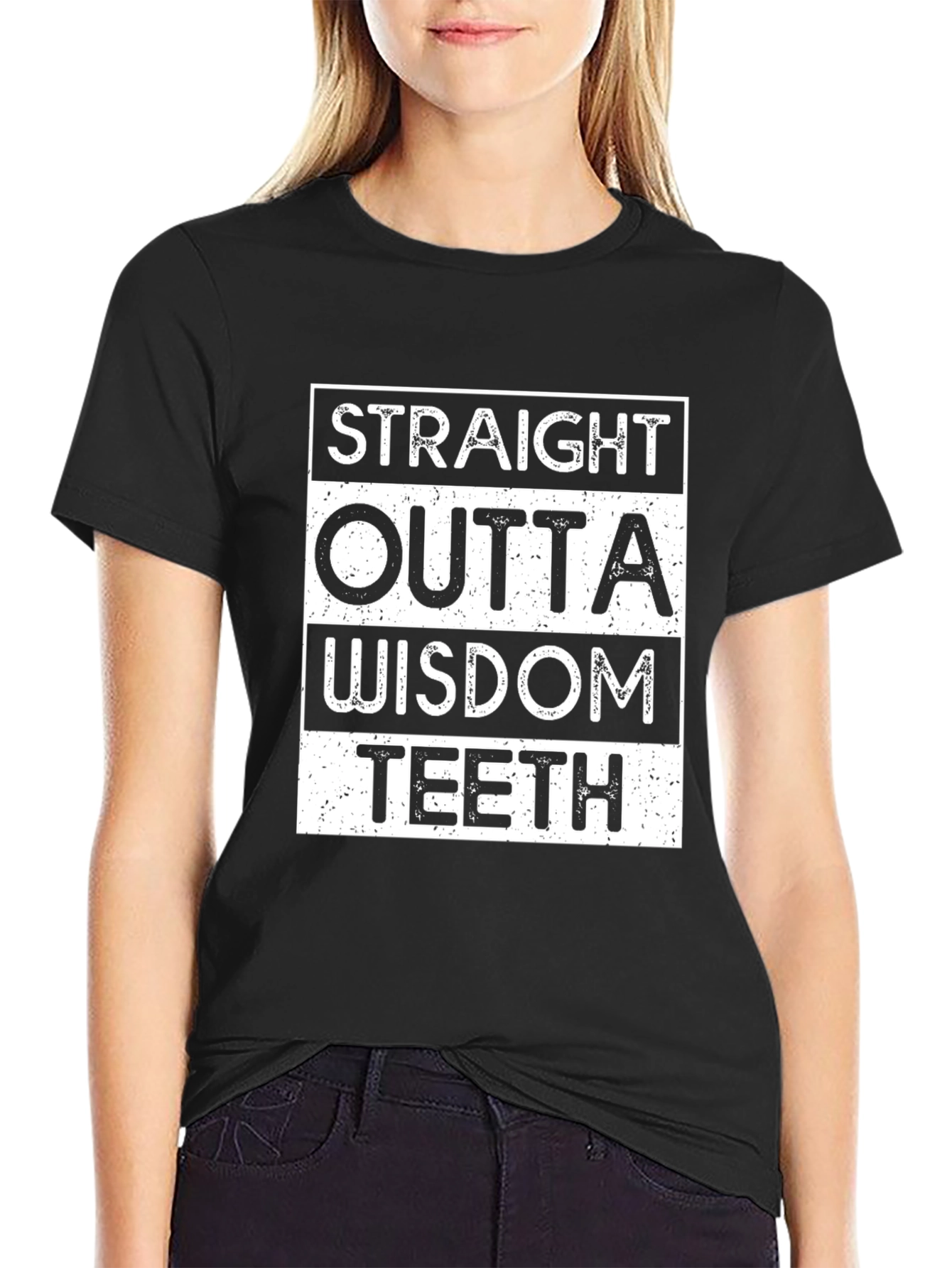 Straight Outta Wisdom Teeth Black T-Shirt