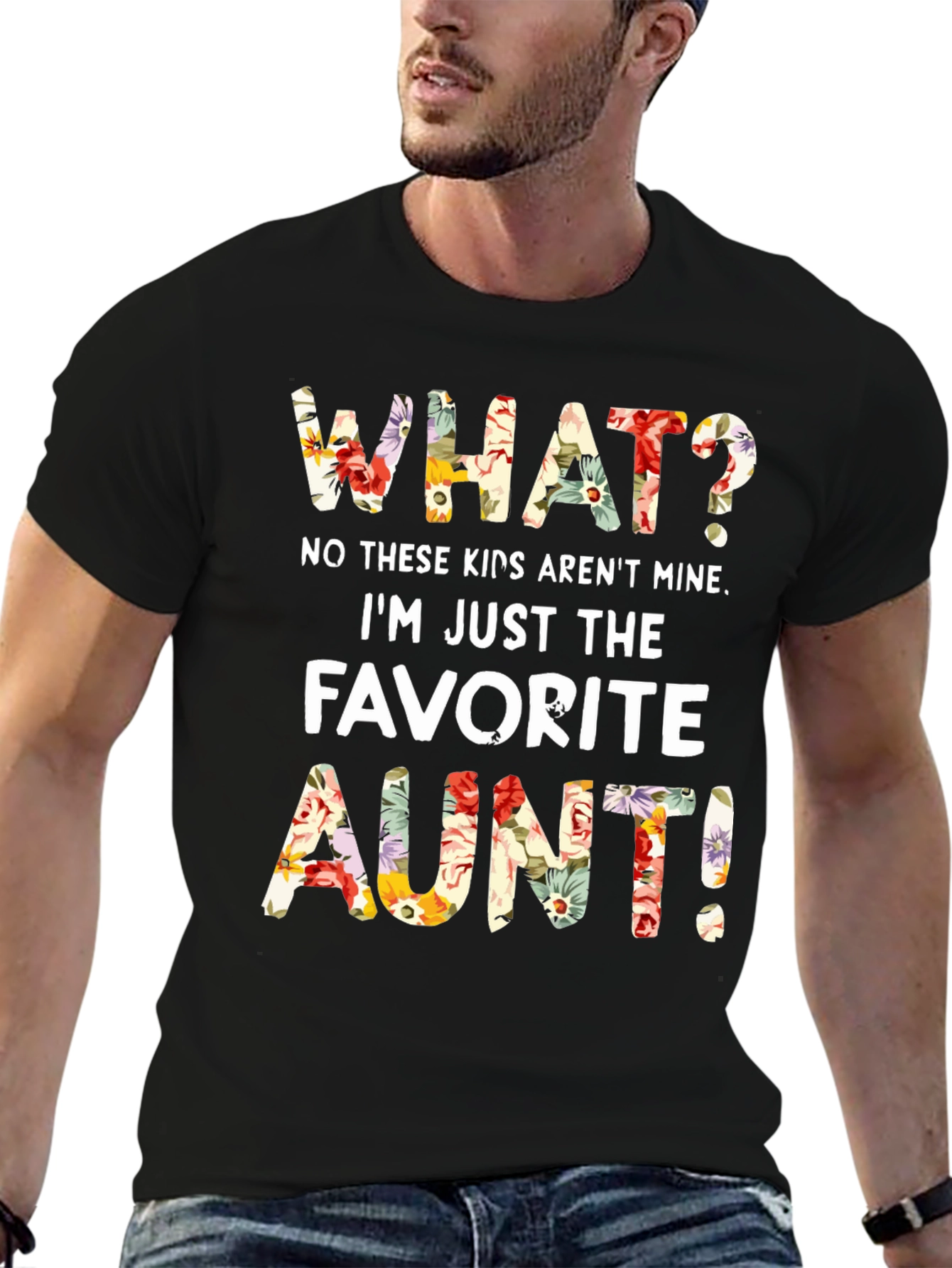 Favorite Aunt Floral Graphic T-Shirt
