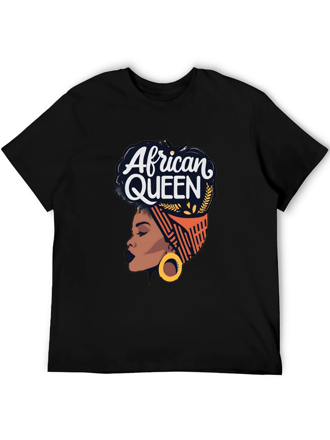African Queen Graphic T-Shirt - Black