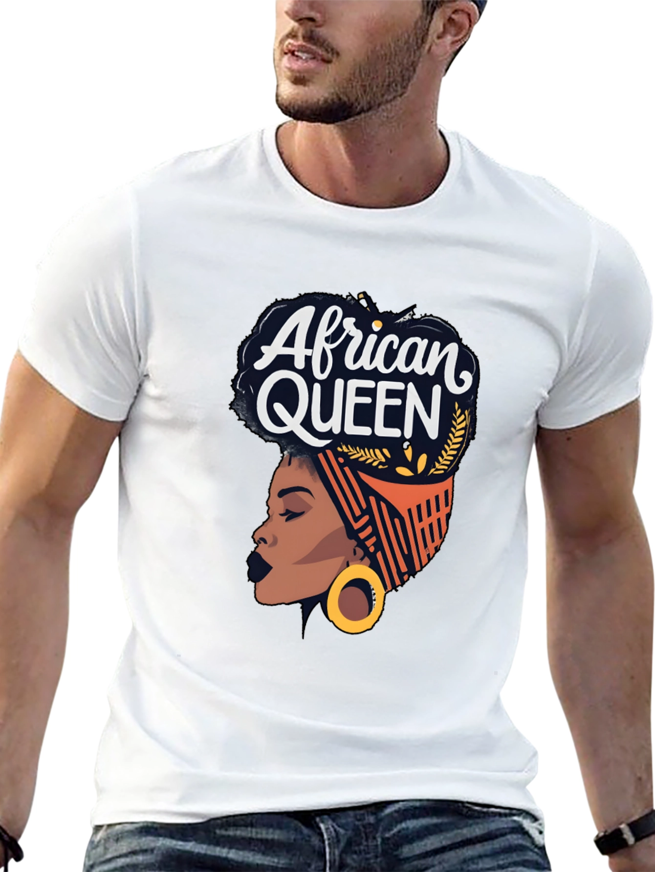 African Queen Graphic T-Shirt - Black