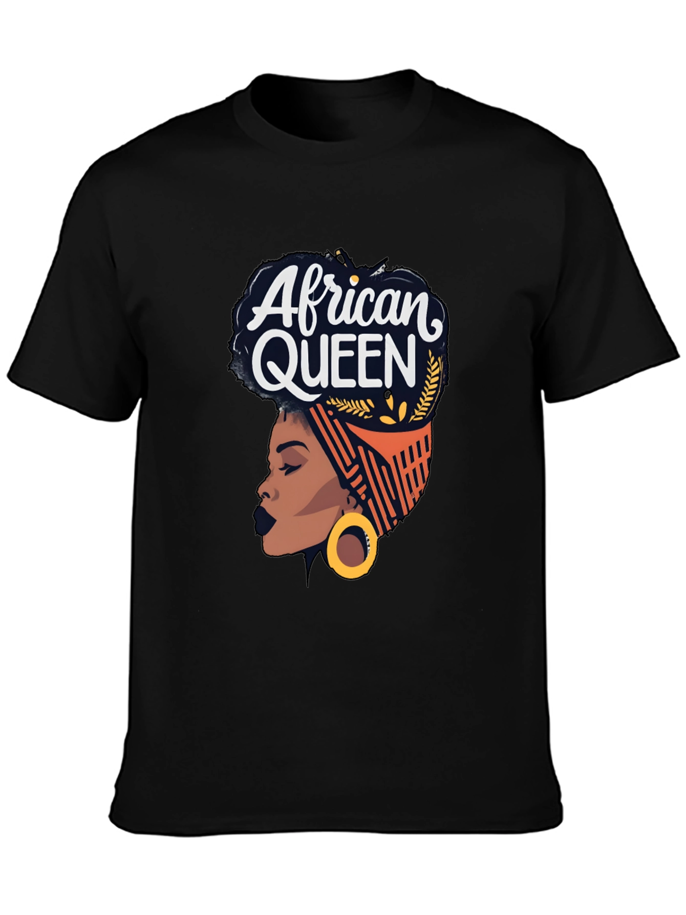 African Queen Graphic T-Shirt - Black