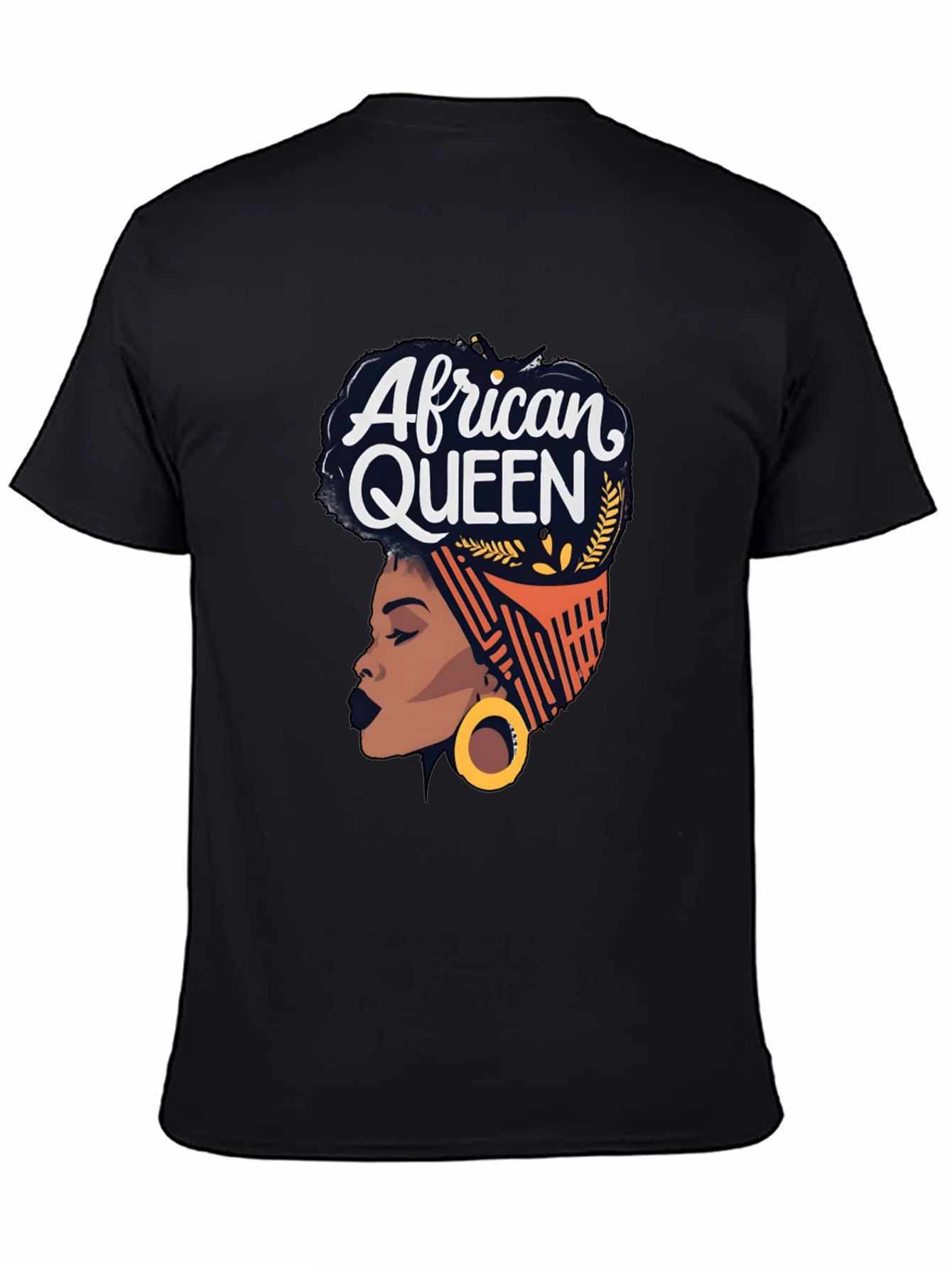 African Queen Graphic T-Shirt - Black