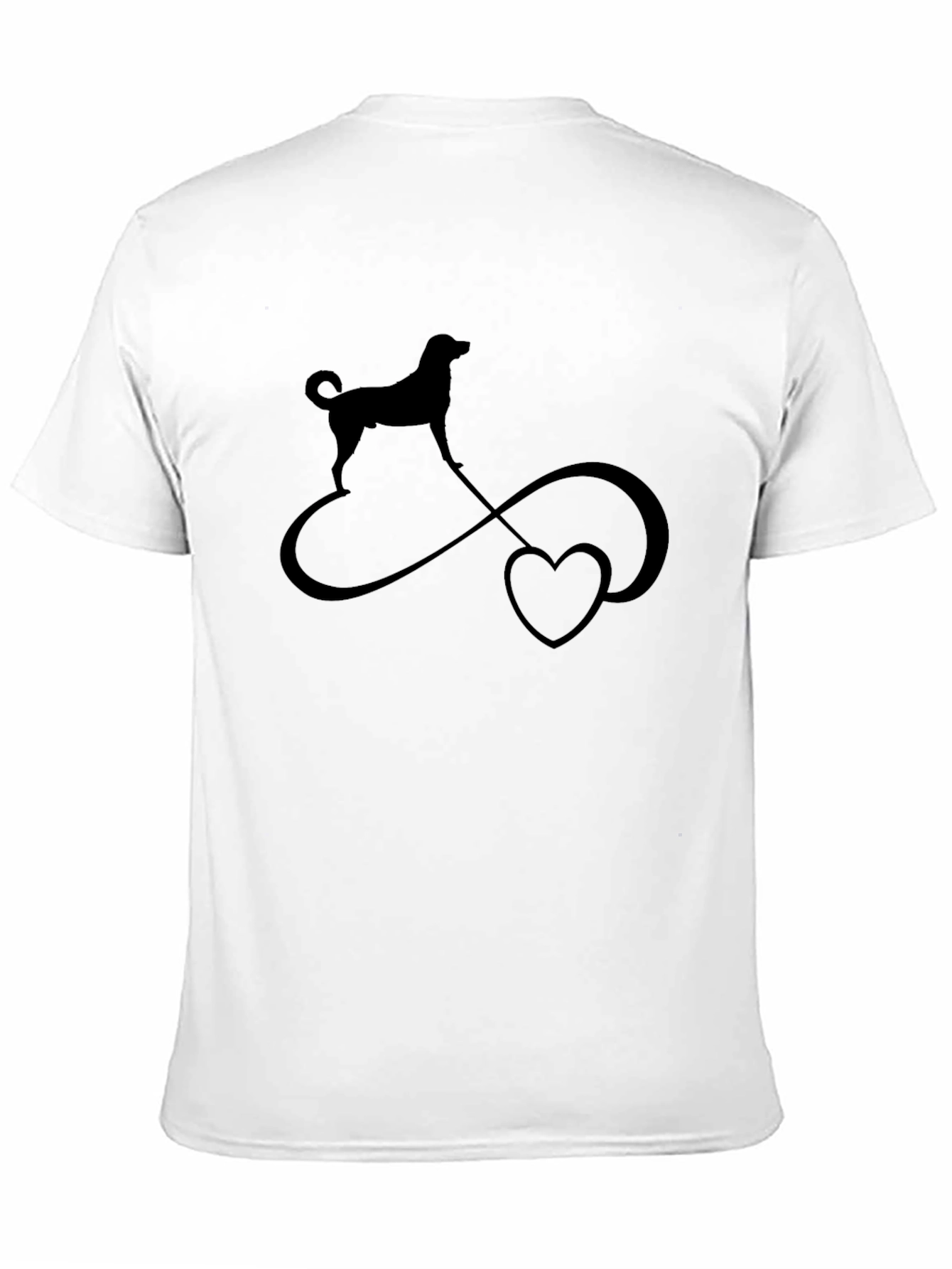 Dog Infinity Heart T-Shirt - Black