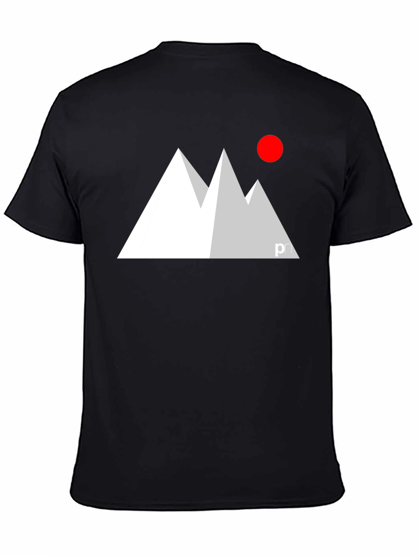 Modern Mountain Graphic Tee - Black
