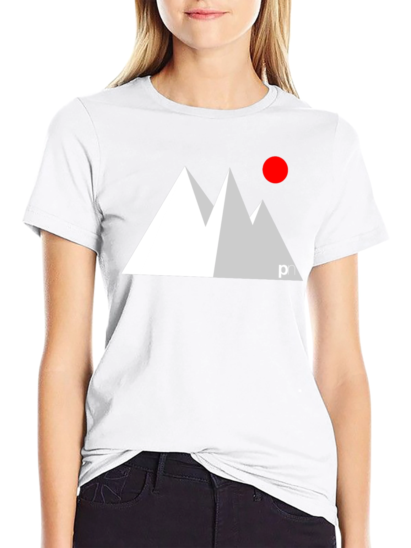 Modern Mountain Graphic Tee - Black