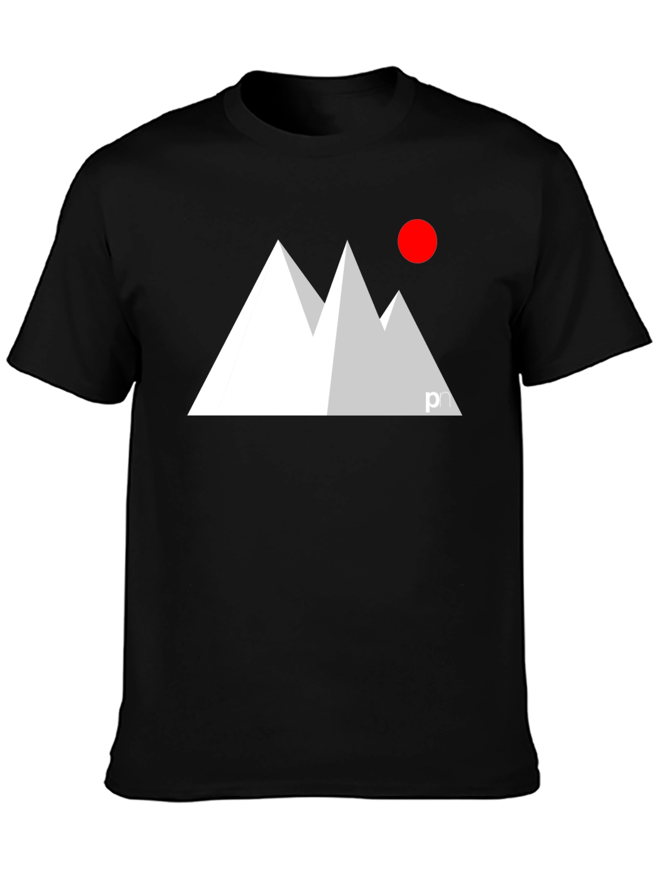 Modern Mountain Graphic Tee - Black