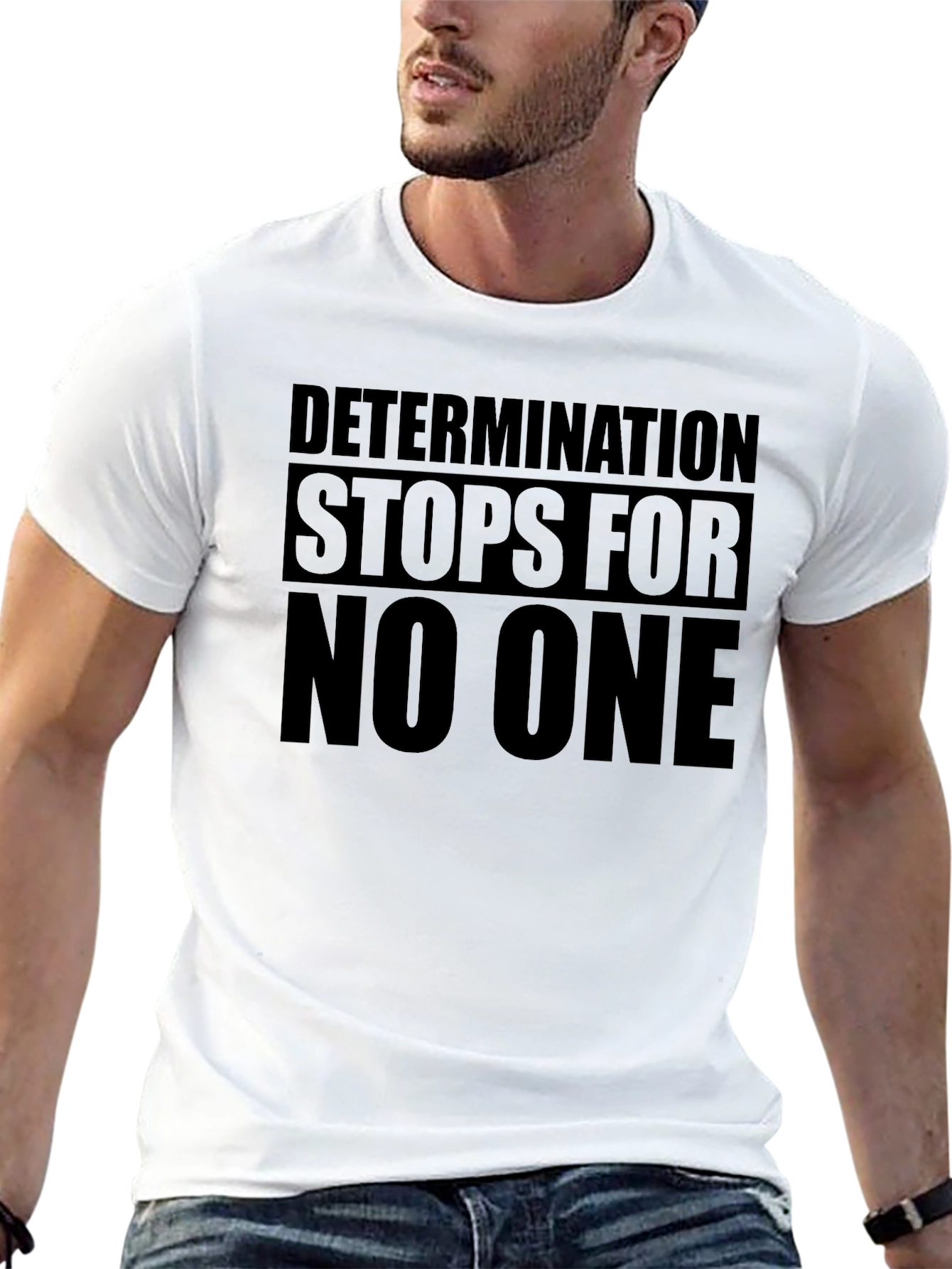 Determination Black Graphic Tee