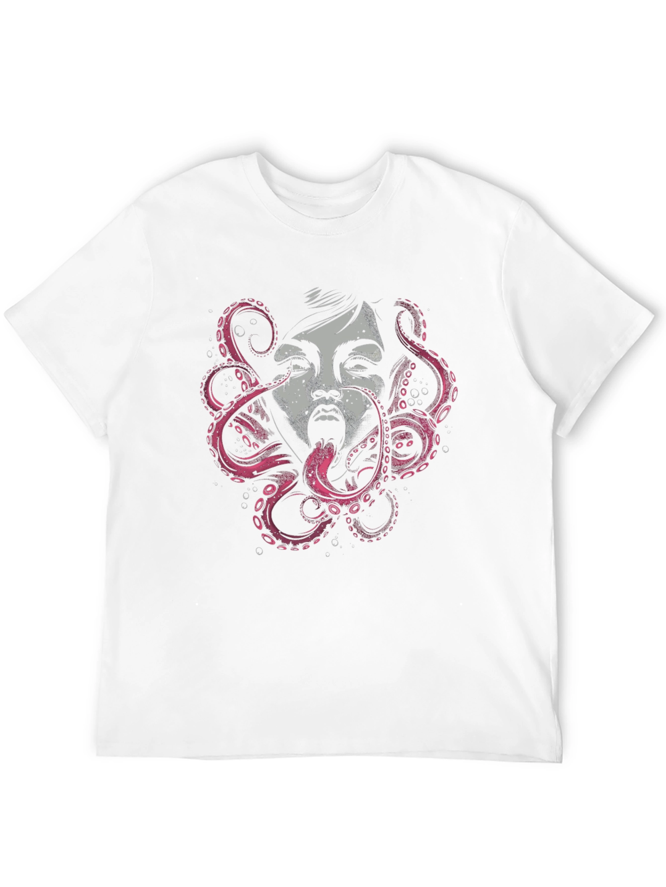Octopus Woman Graphic Black T-Shirt