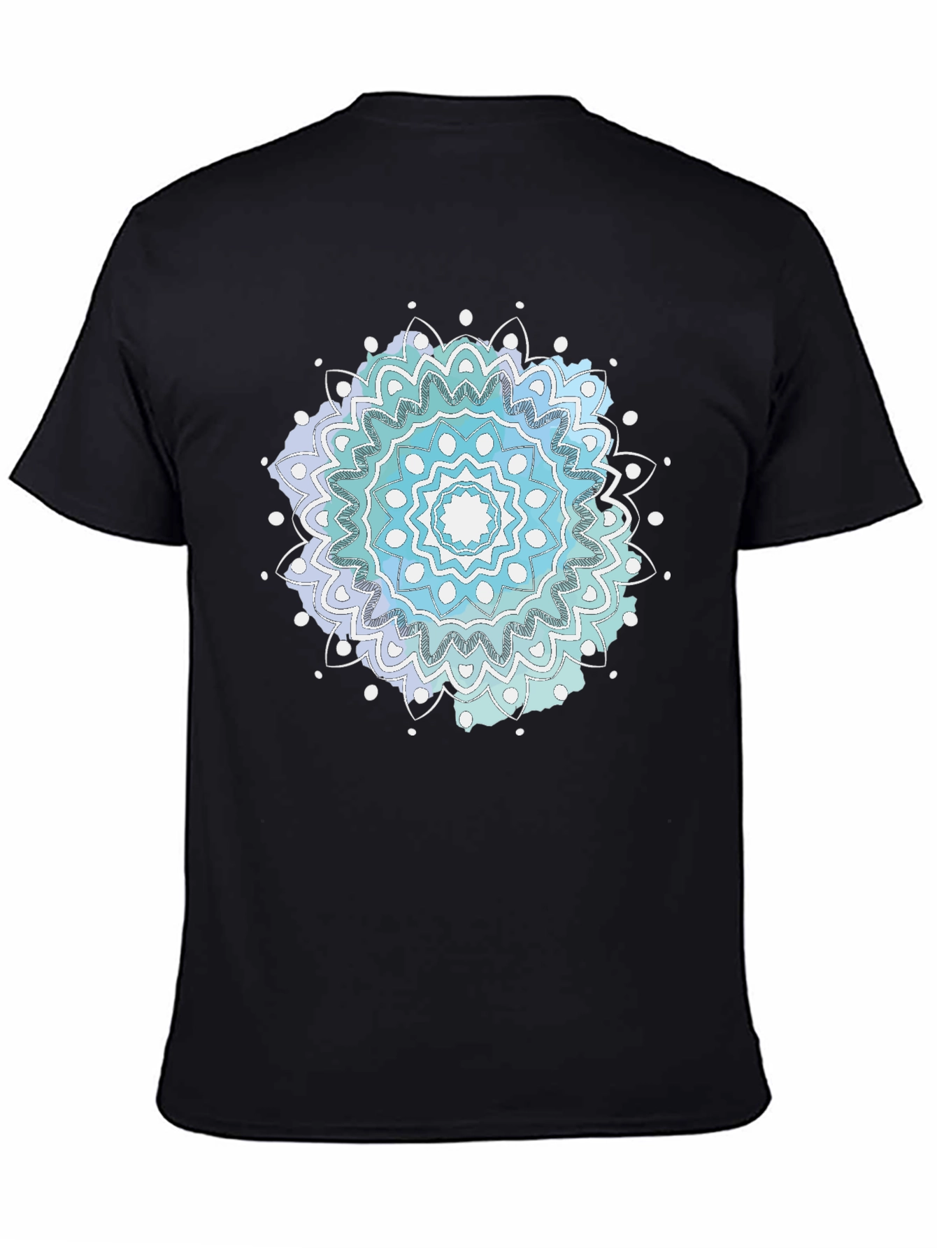 Mens Black Mandala Graphic Tee