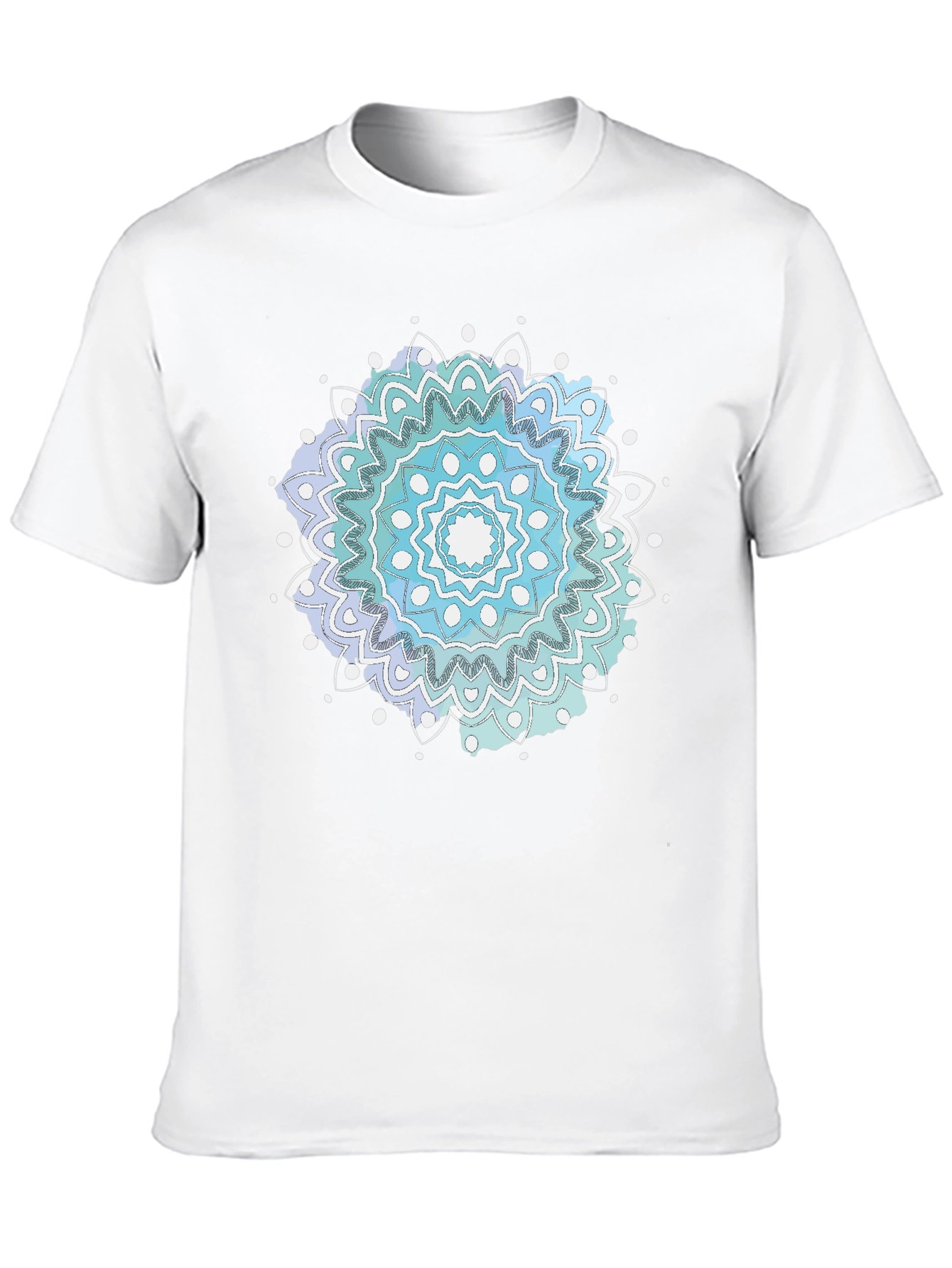 Mens Black Mandala Graphic Tee