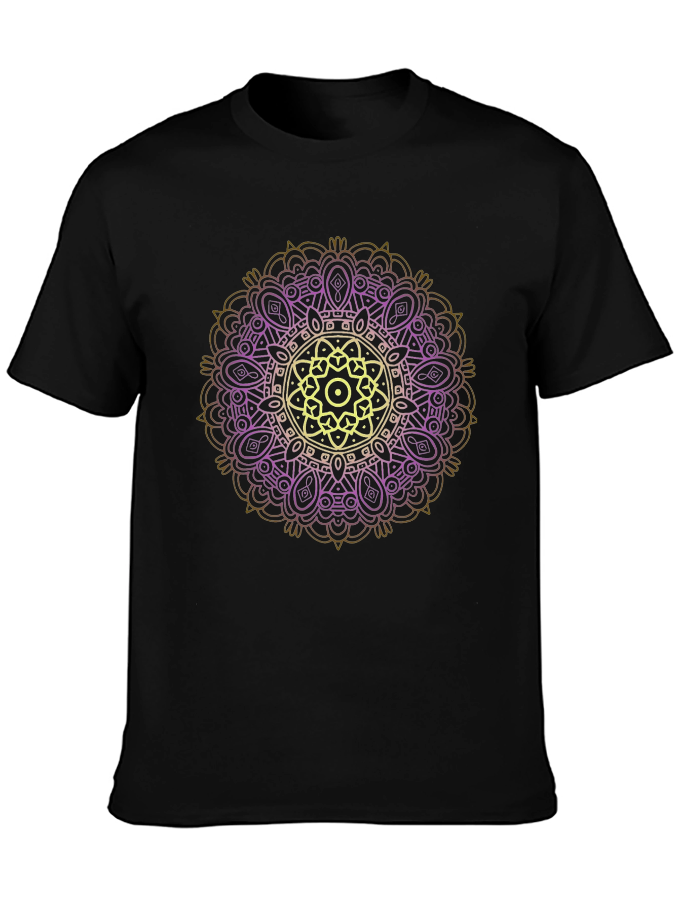 Mandala Graphic Tee - Stylish Black T-Shirt
