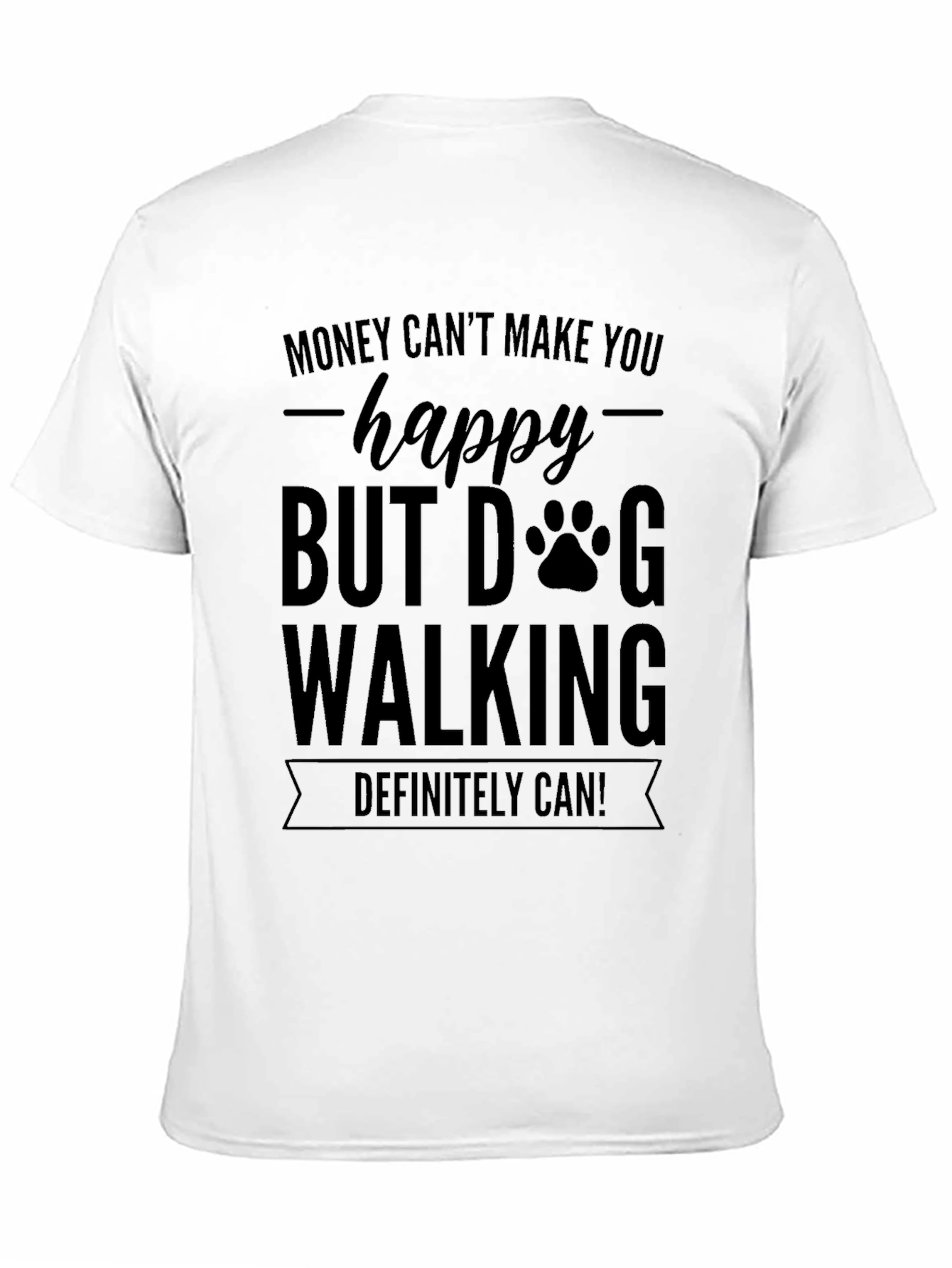 Dog Walking Happy Graphic T-Shirt