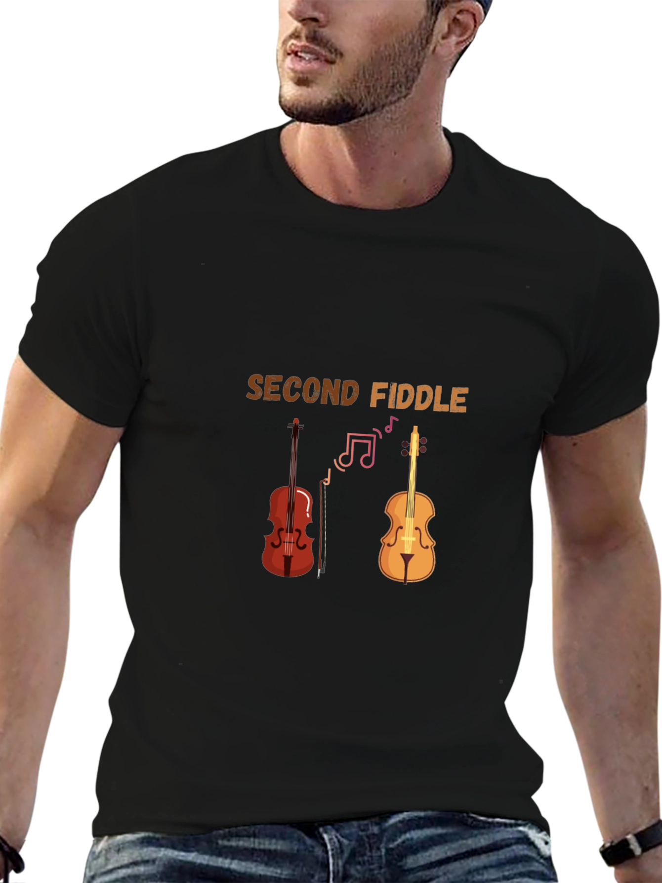 Second Fiddle Graphic Tee - Musicians Humor T-Shirt