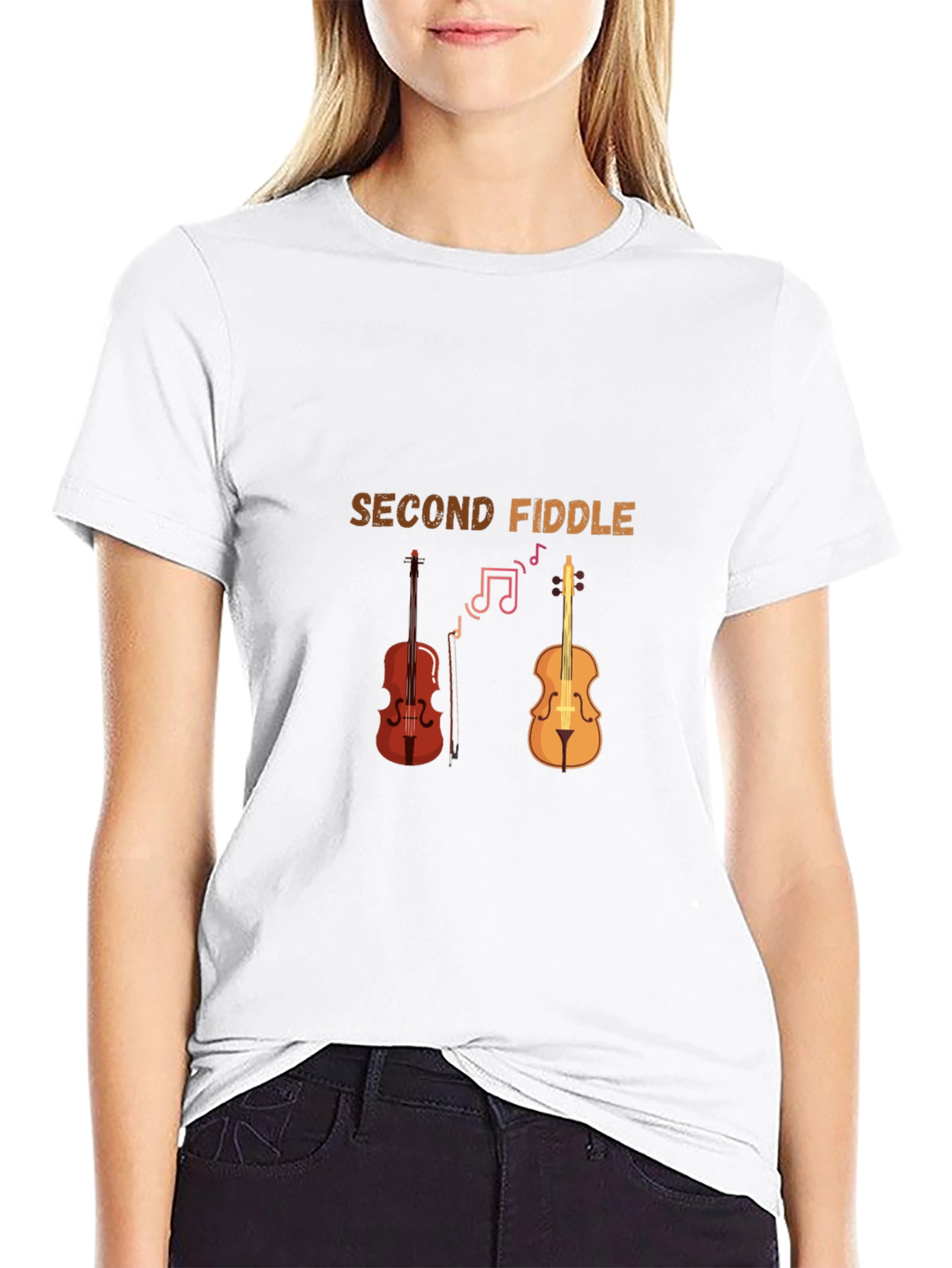 Second Fiddle Graphic Tee - Musicians Humor T-Shirt