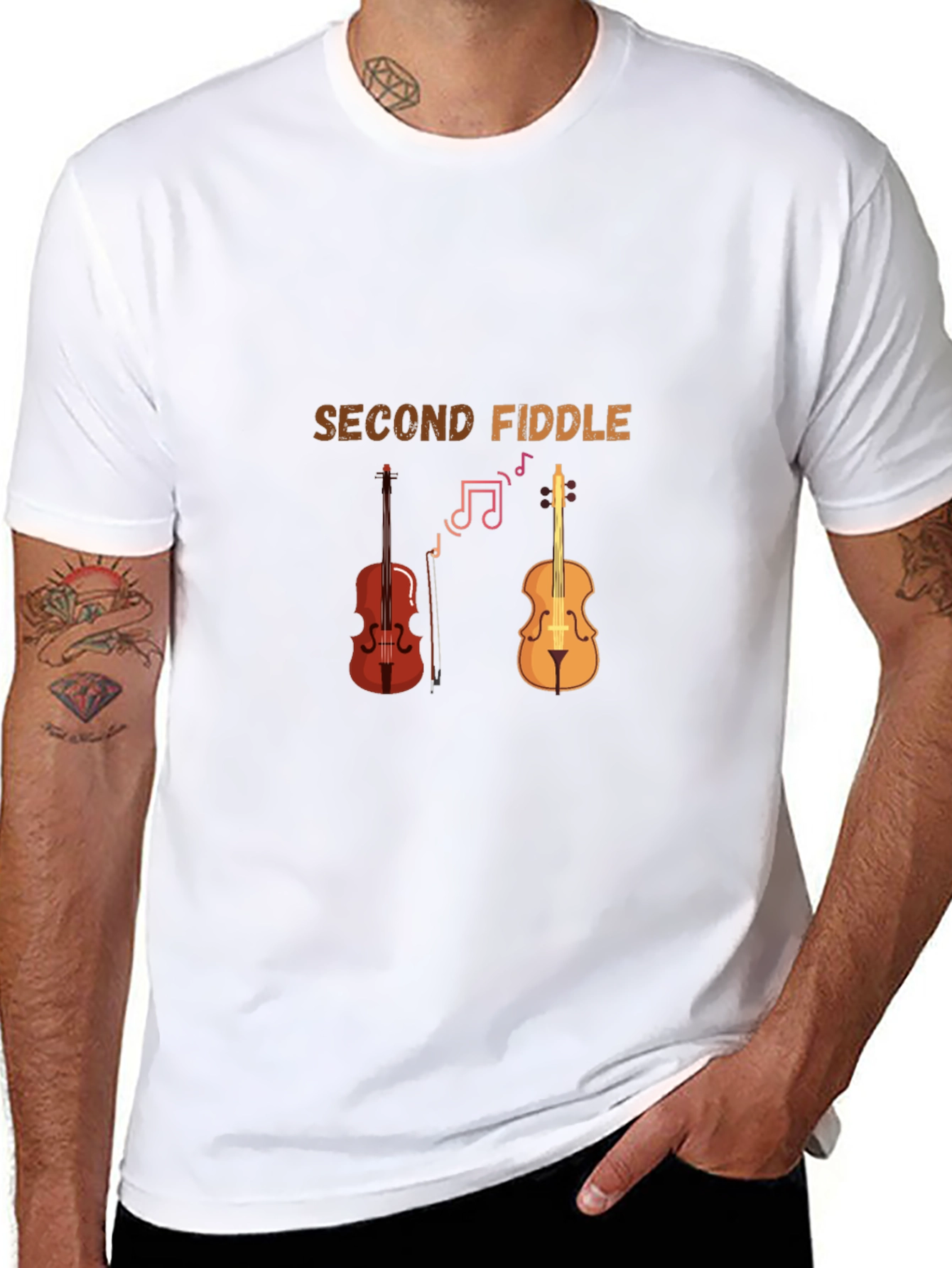 Second Fiddle Graphic Tee - Musicians Humor T-Shirt