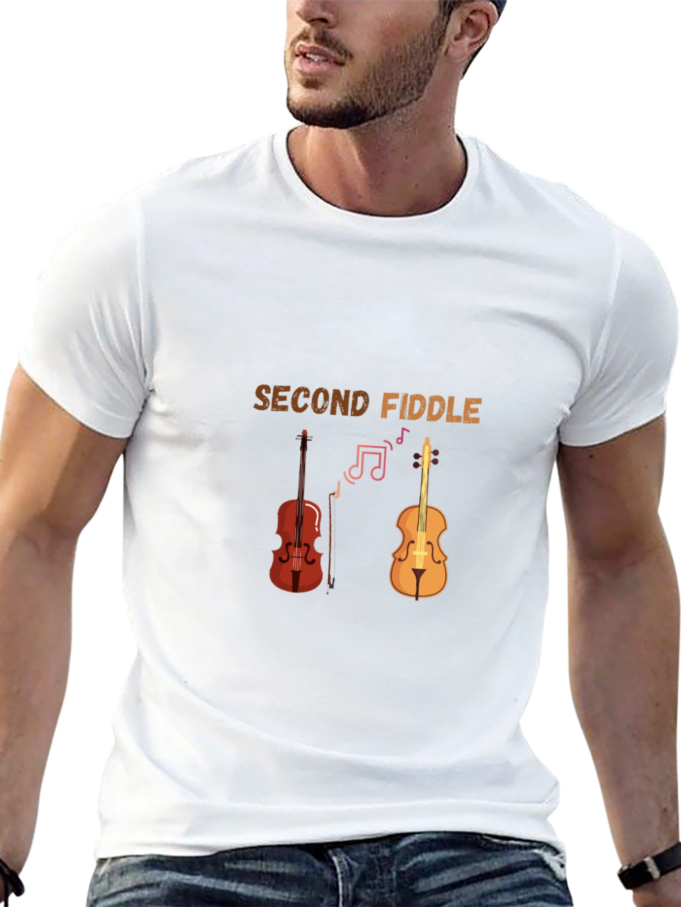 Second Fiddle Graphic Tee - Musicians Humor T-Shirt