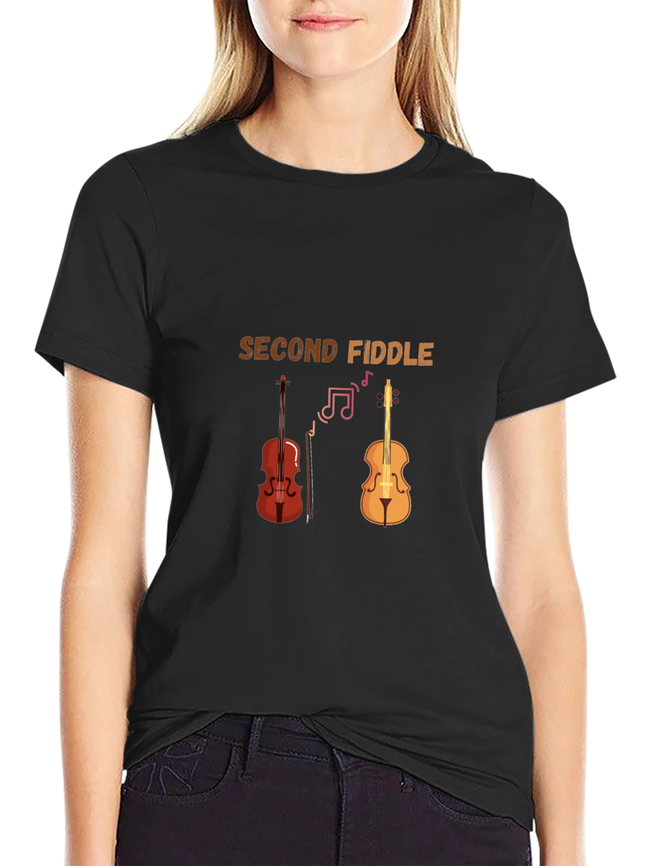 Second Fiddle Graphic Tee - Musicians Humor T-Shirt