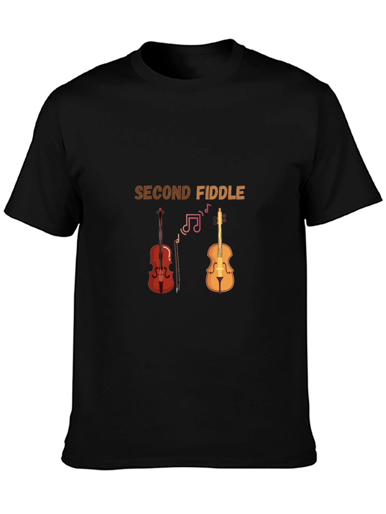 Second Fiddle Graphic Tee - Musicians Humor T-Shirt