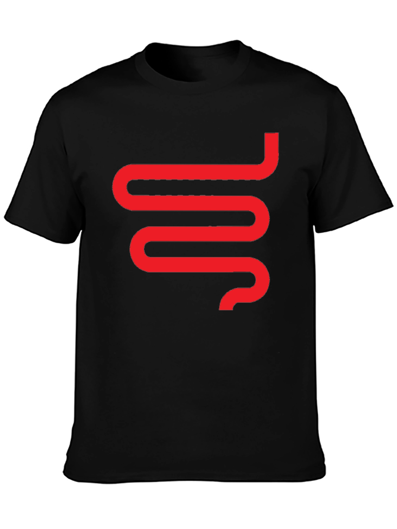 Modern Snake Graphic Tee - Black Cotton T-Shirt