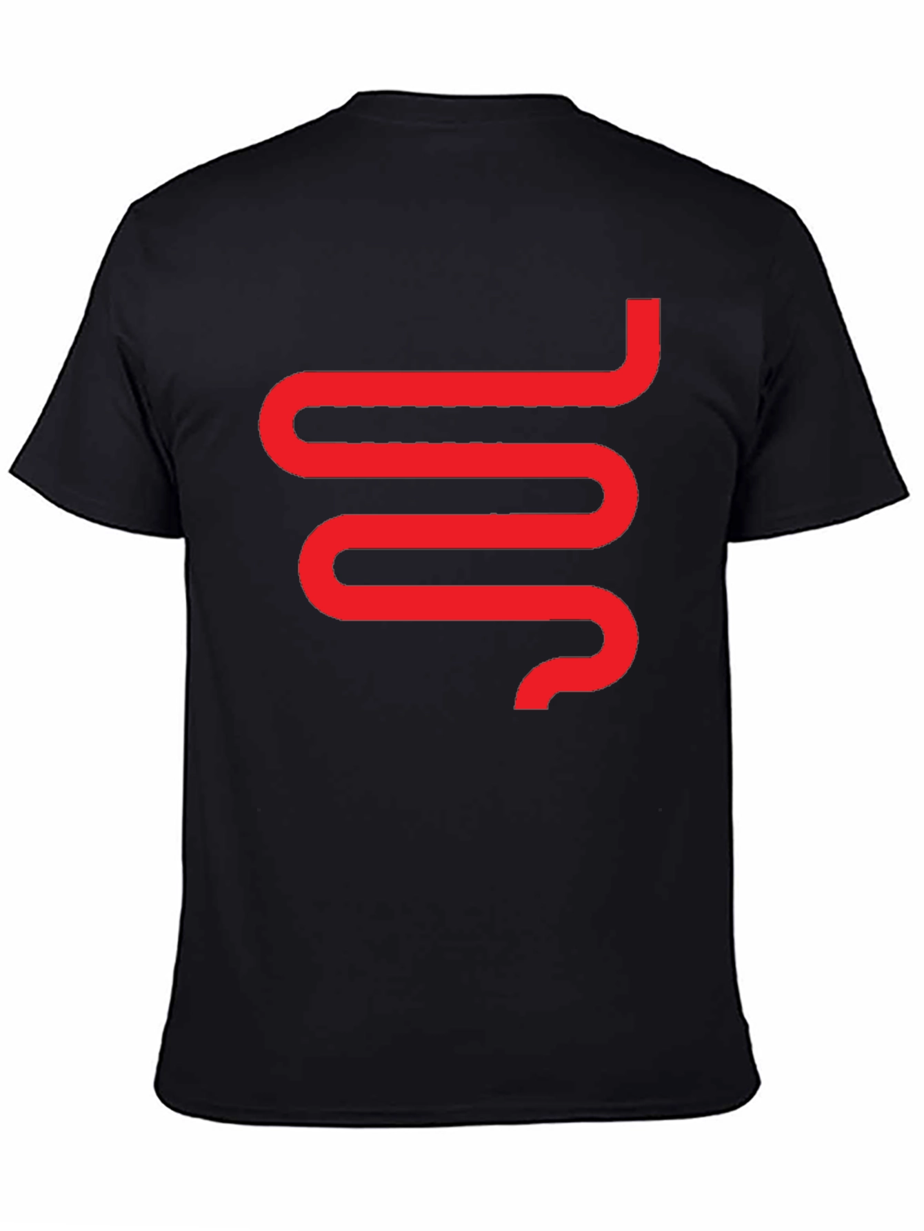 Modern Snake Graphic Tee - Black Cotton T-Shirt