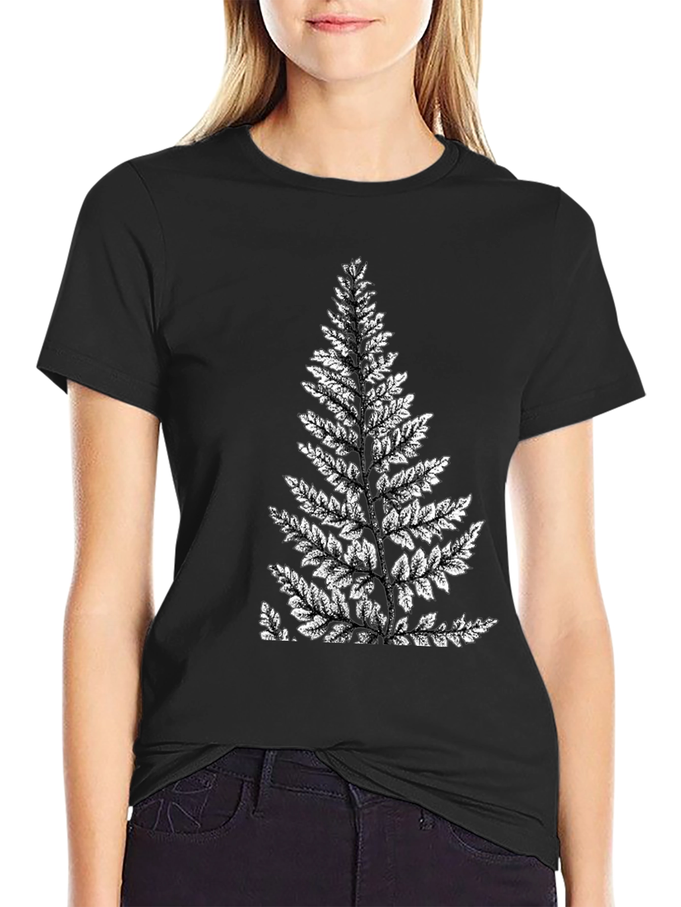 Fern Print Graphic Tee - Nature Inspired Shirt