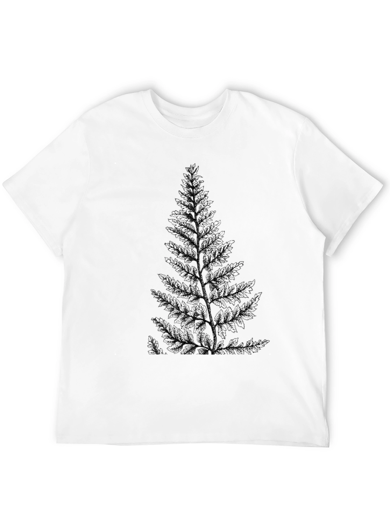 Fern Print Graphic Tee - Nature Inspired Shirt