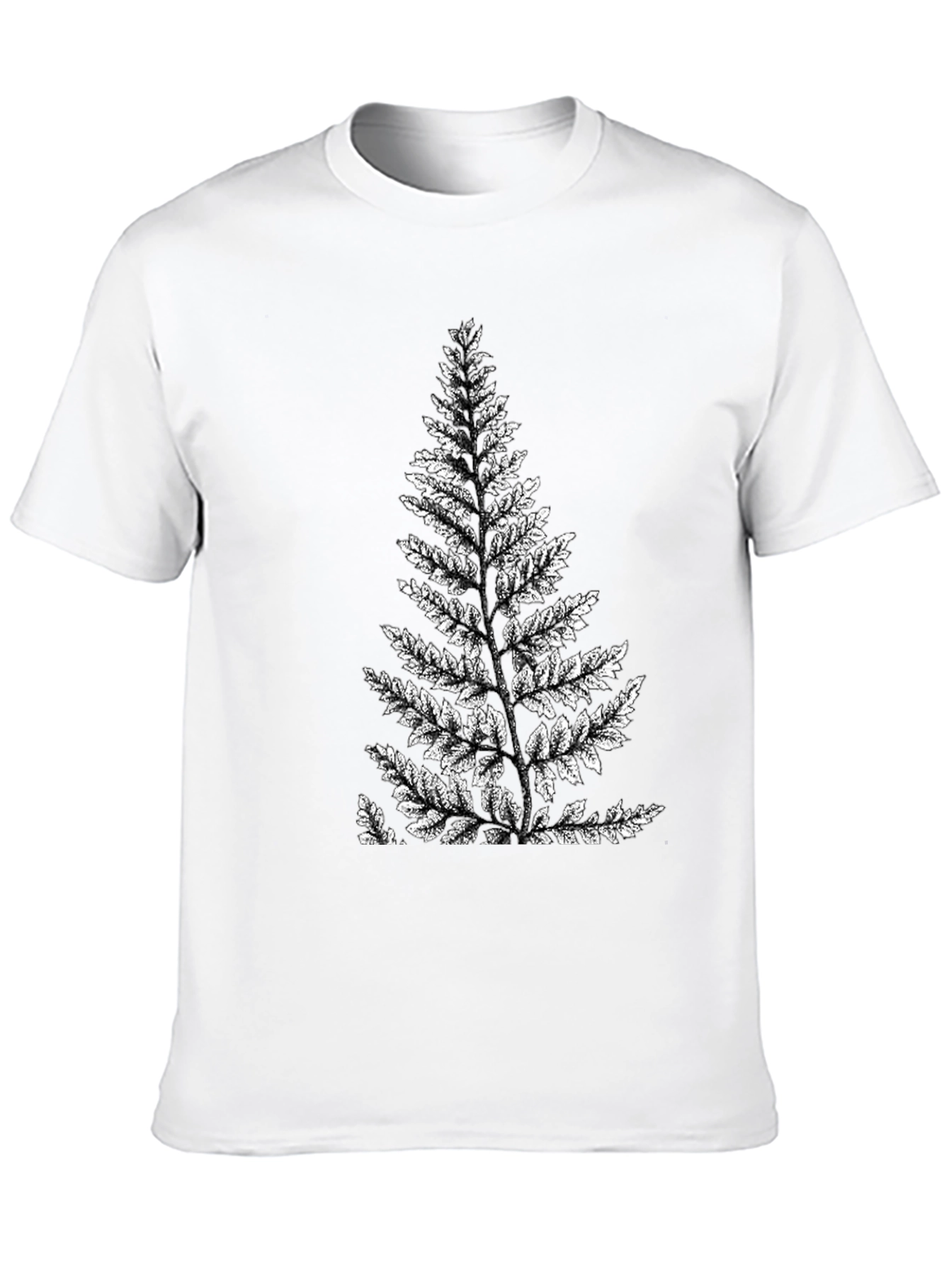 Fern Print Graphic Tee - Nature Inspired Shirt