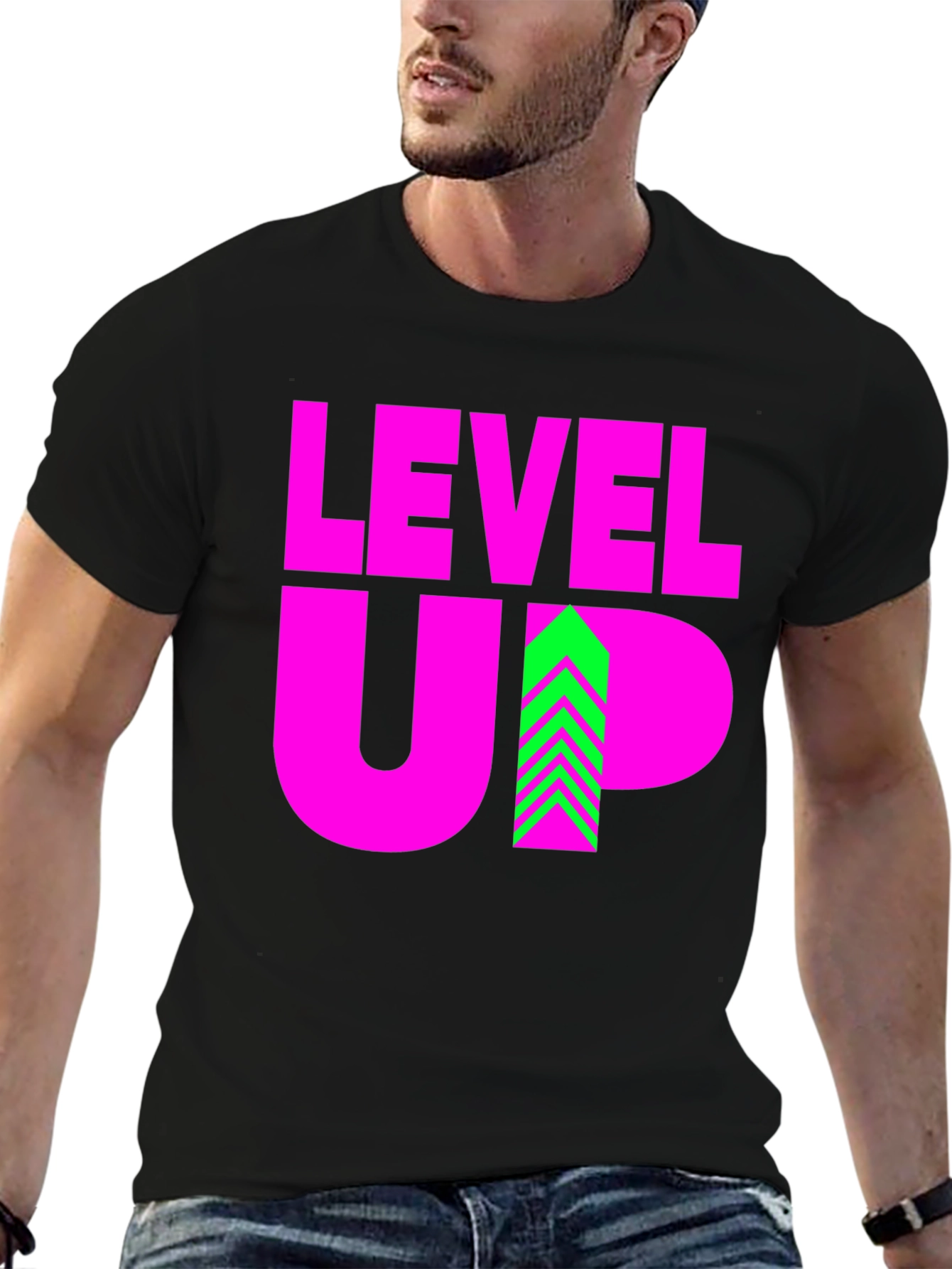 Level Up Graphic Tee - Gamer Style