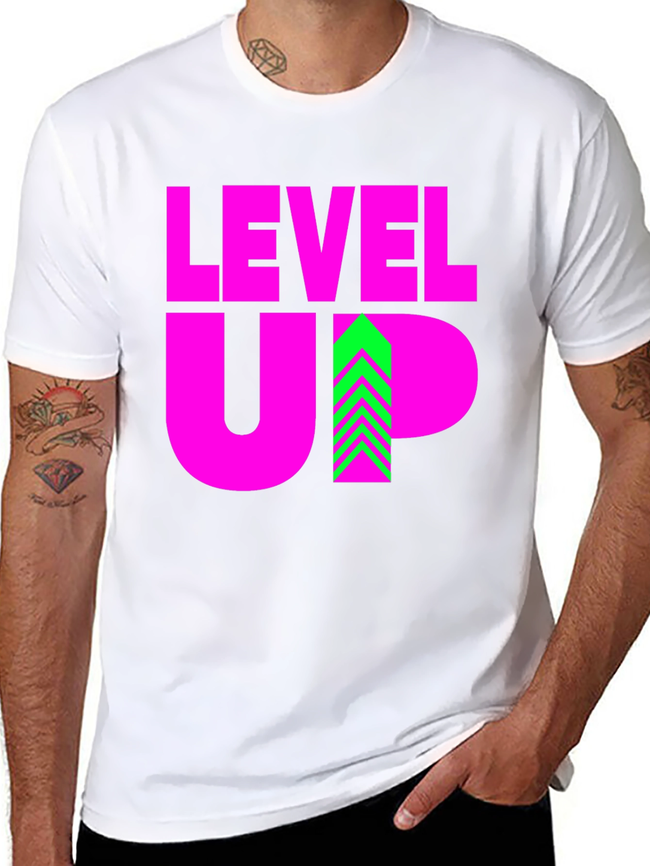 Level Up Graphic Tee - Gamer Style