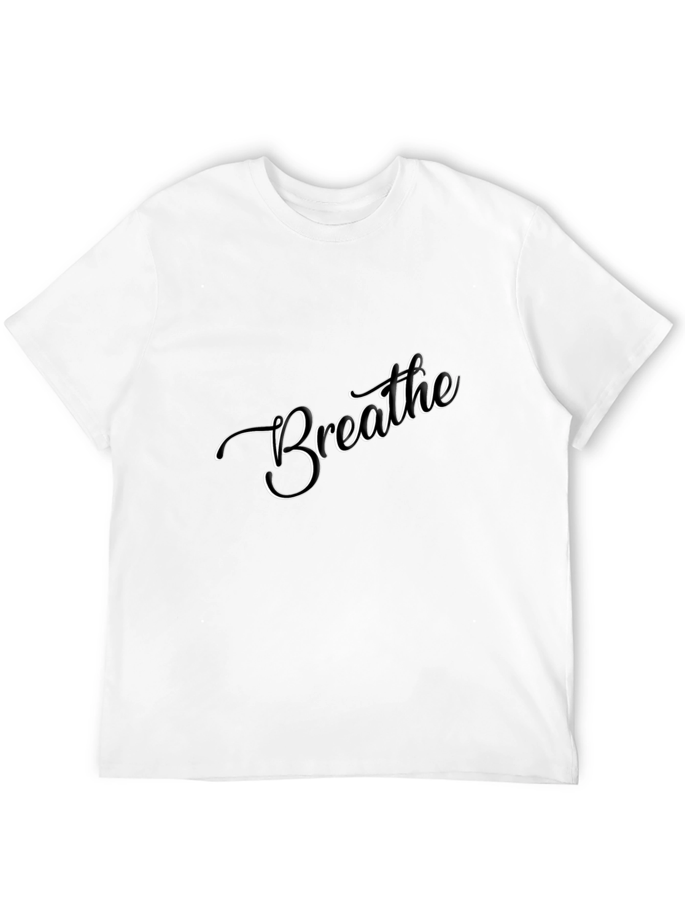 Breathe Graphic Tee - Stylish Black Comfort