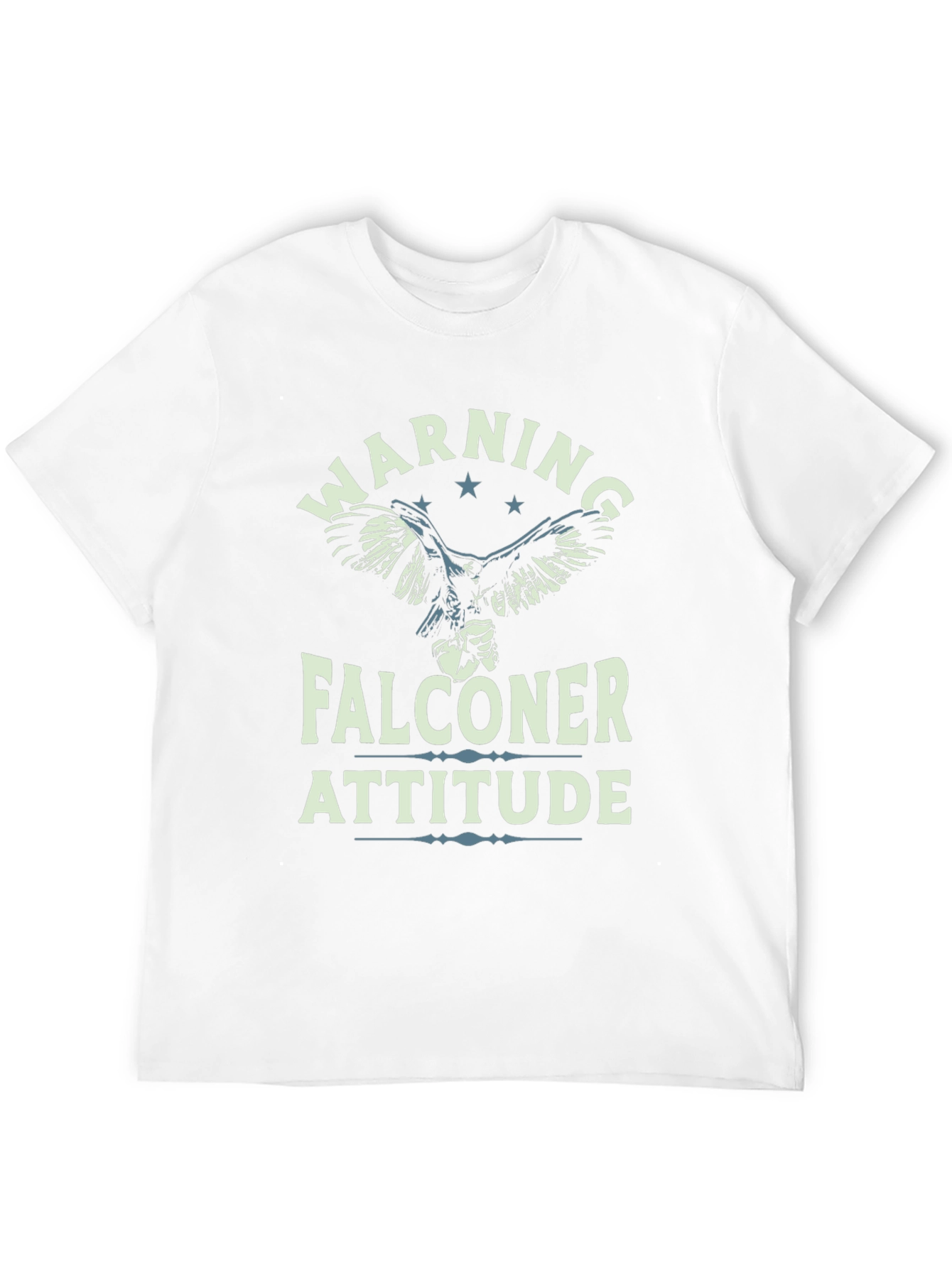 Warning Falconer Attitude Black T-Shirt