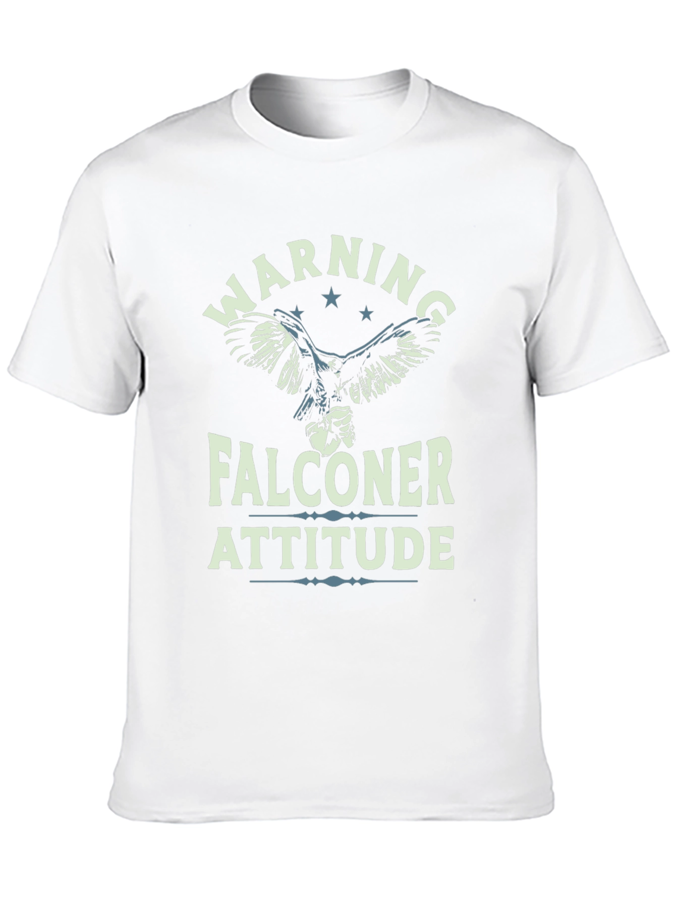 Warning Falconer Attitude Black T-Shirt