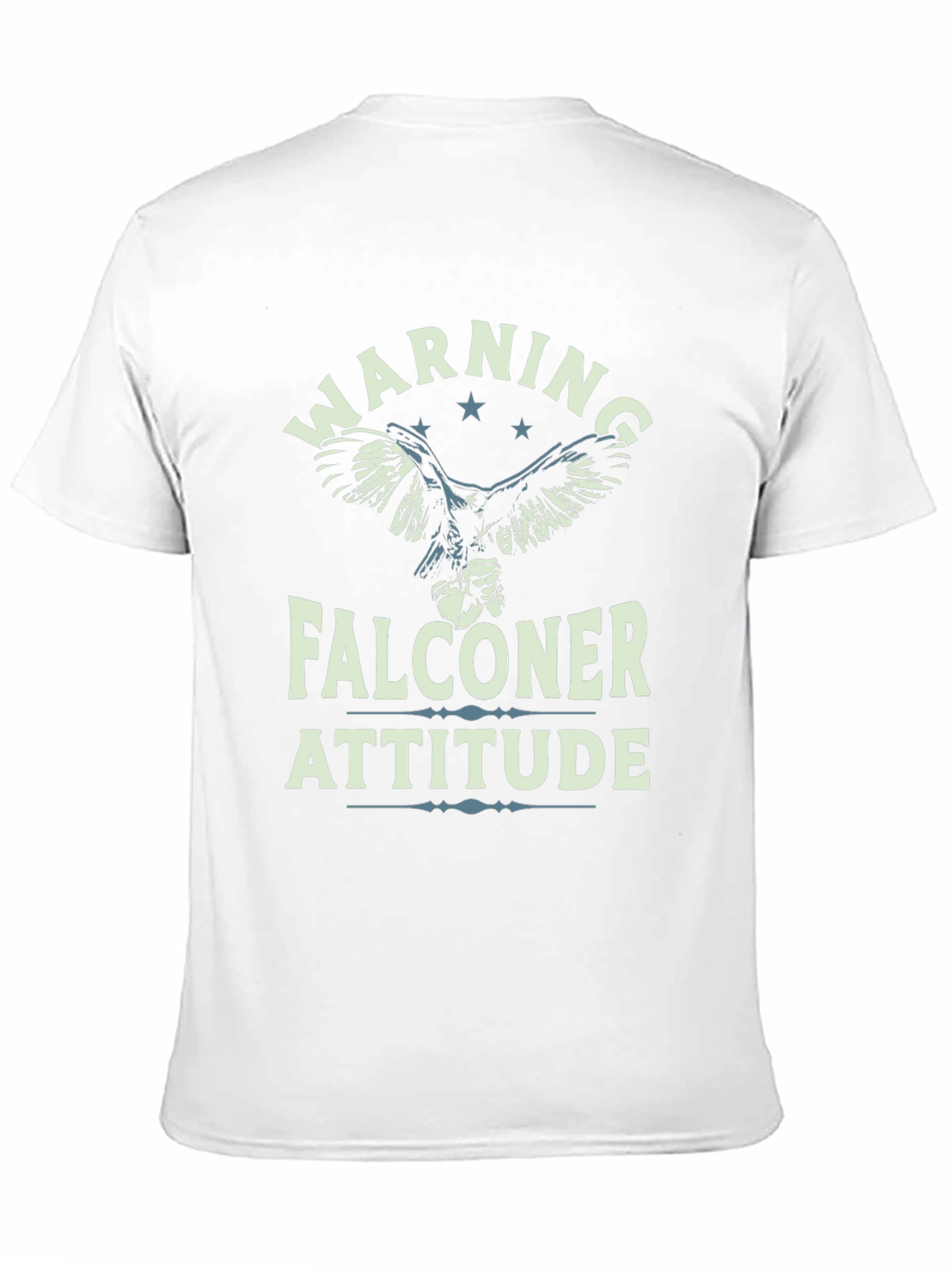 Warning Falconer Attitude Black T-Shirt