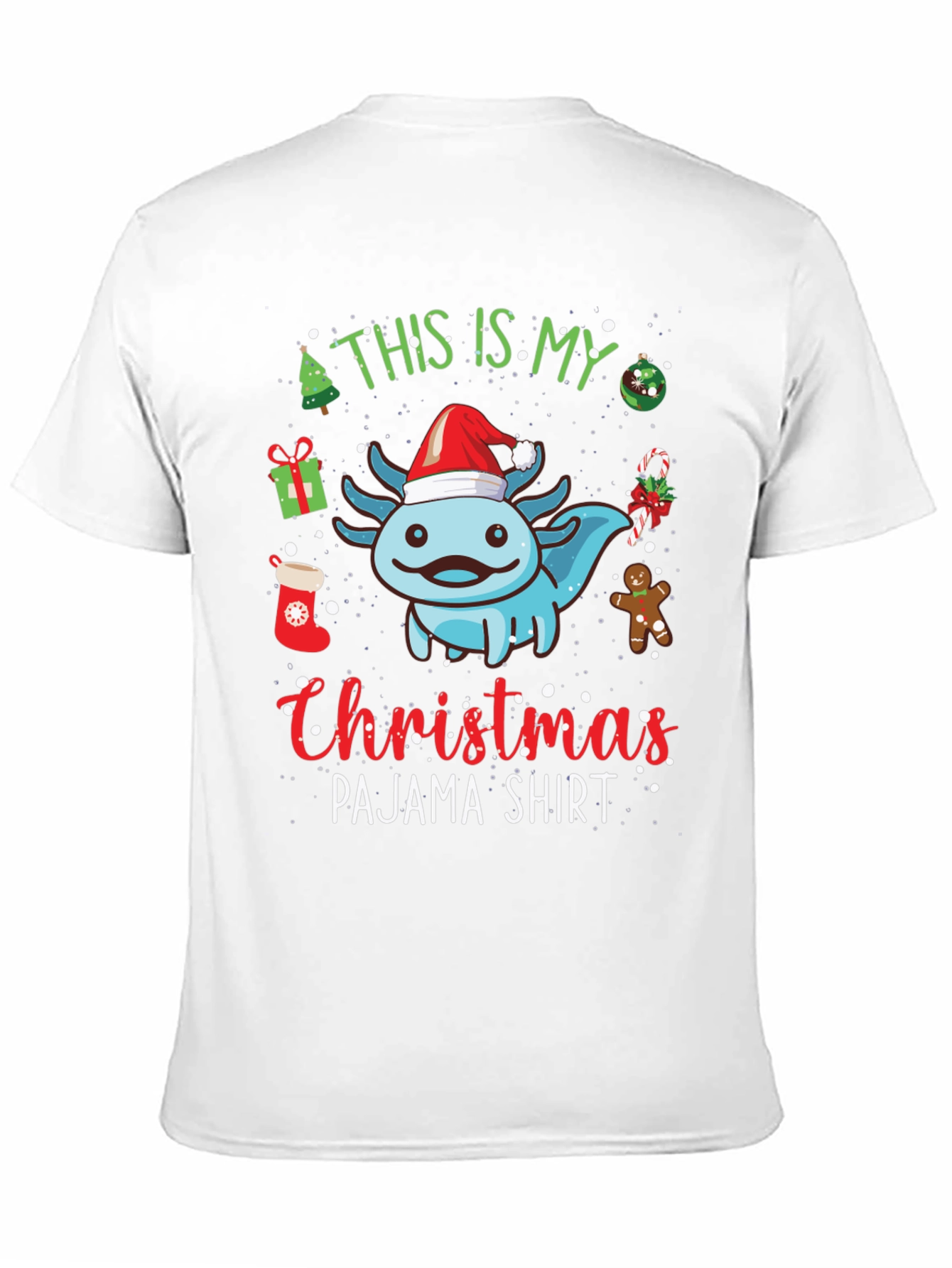 Christmas Axolotl Pajama T-Shirt
