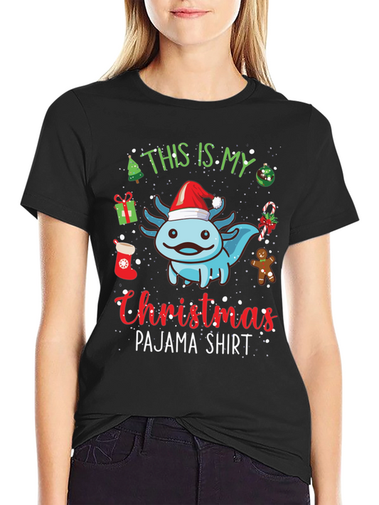 Christmas Axolotl Pajama T-Shirt