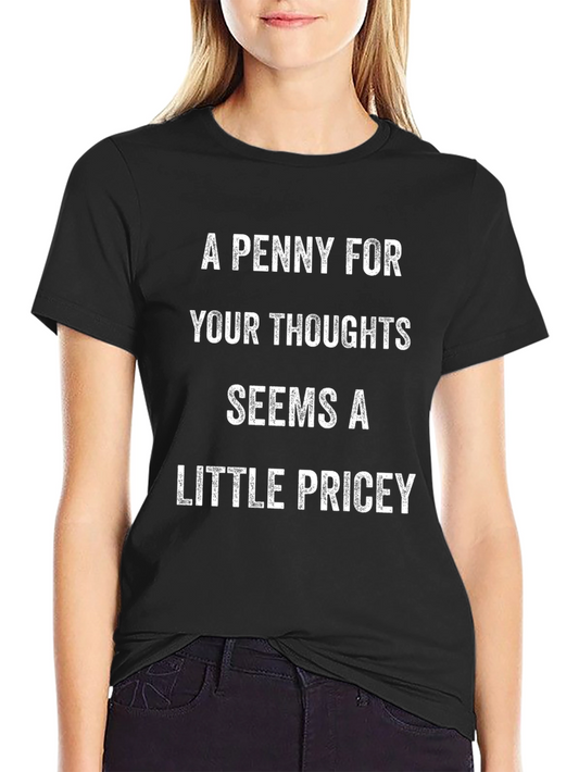 A Penny For Your Thoughts Mens Black T-Shirt
