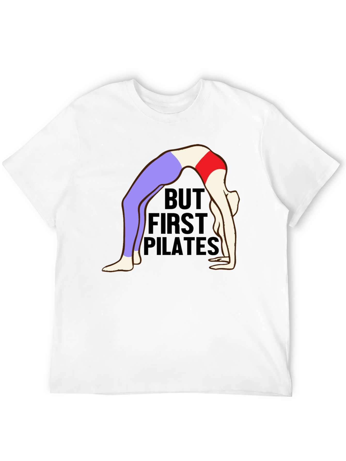 But First Pilates Black Graphic T-Shirt