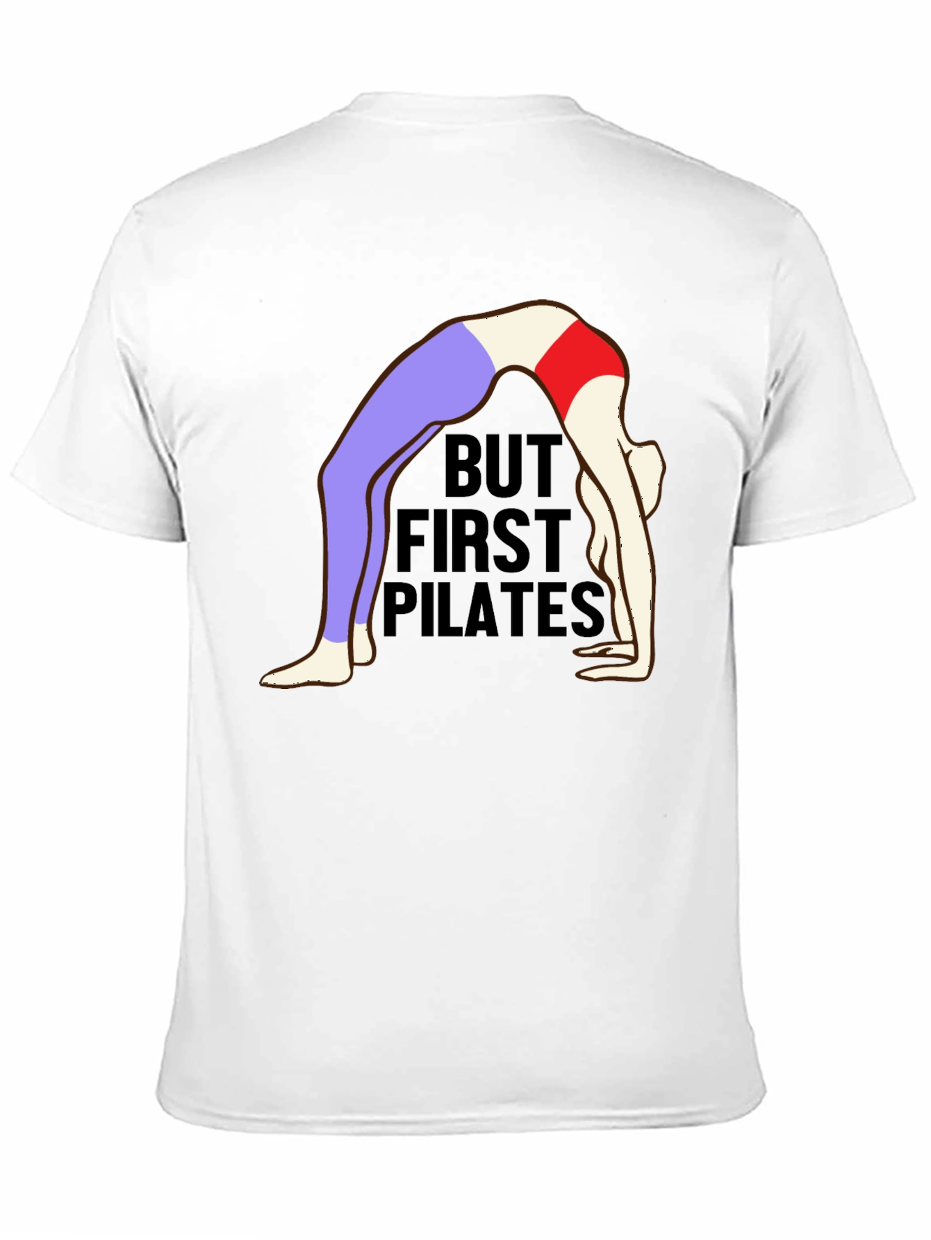 But First Pilates Black Graphic T-Shirt