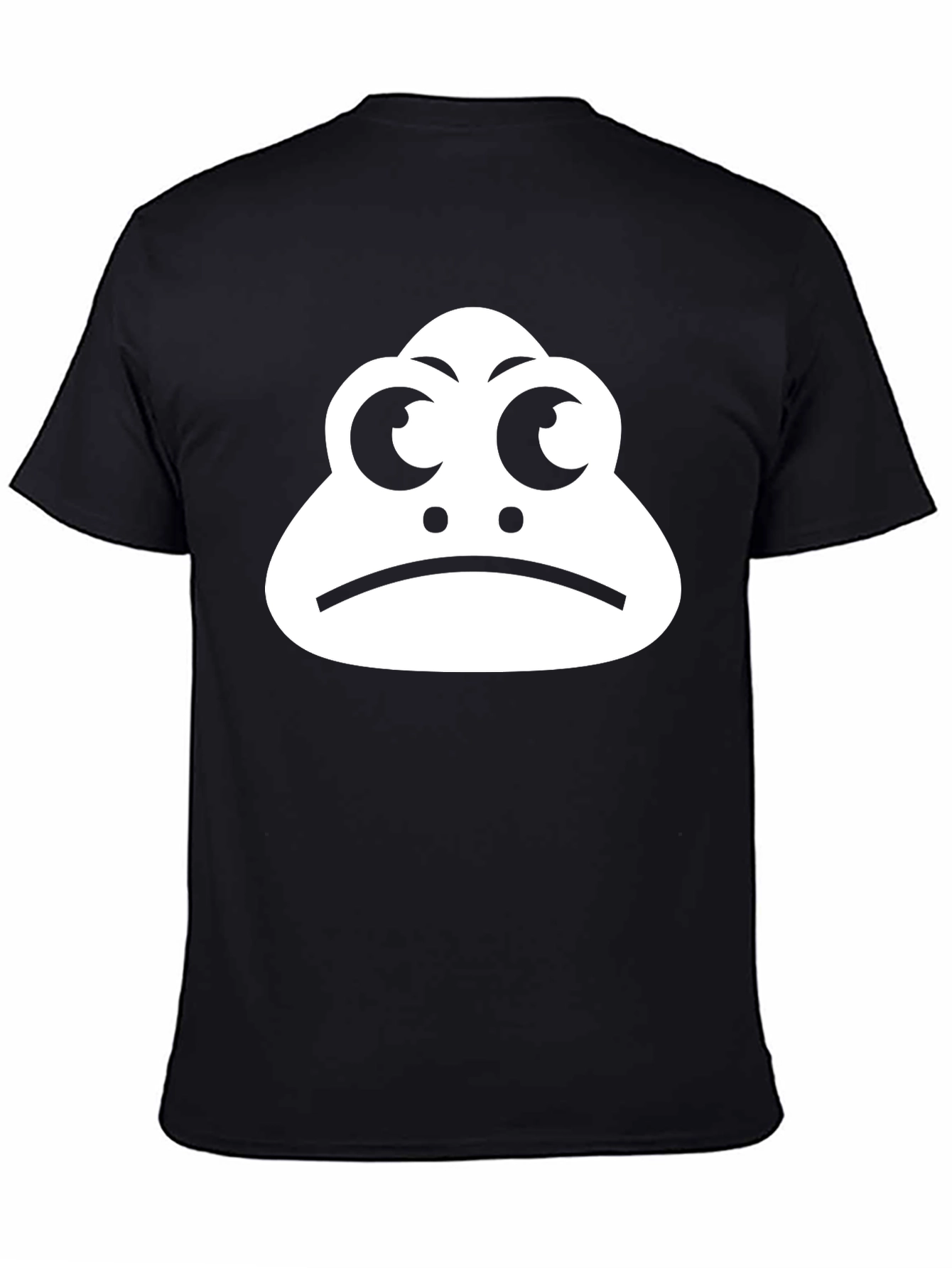 Sad Frog Graphic T-Shirt - Black Cotton Tee