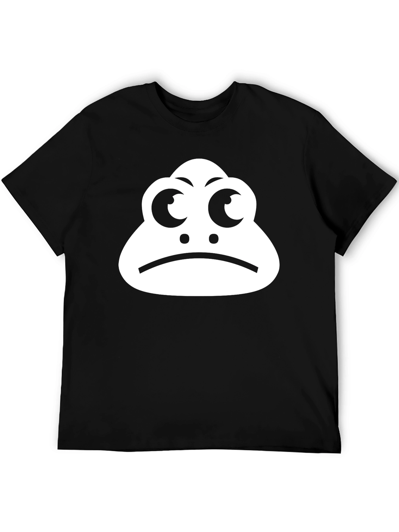 Sad Frog Graphic T-Shirt - Black Cotton Tee