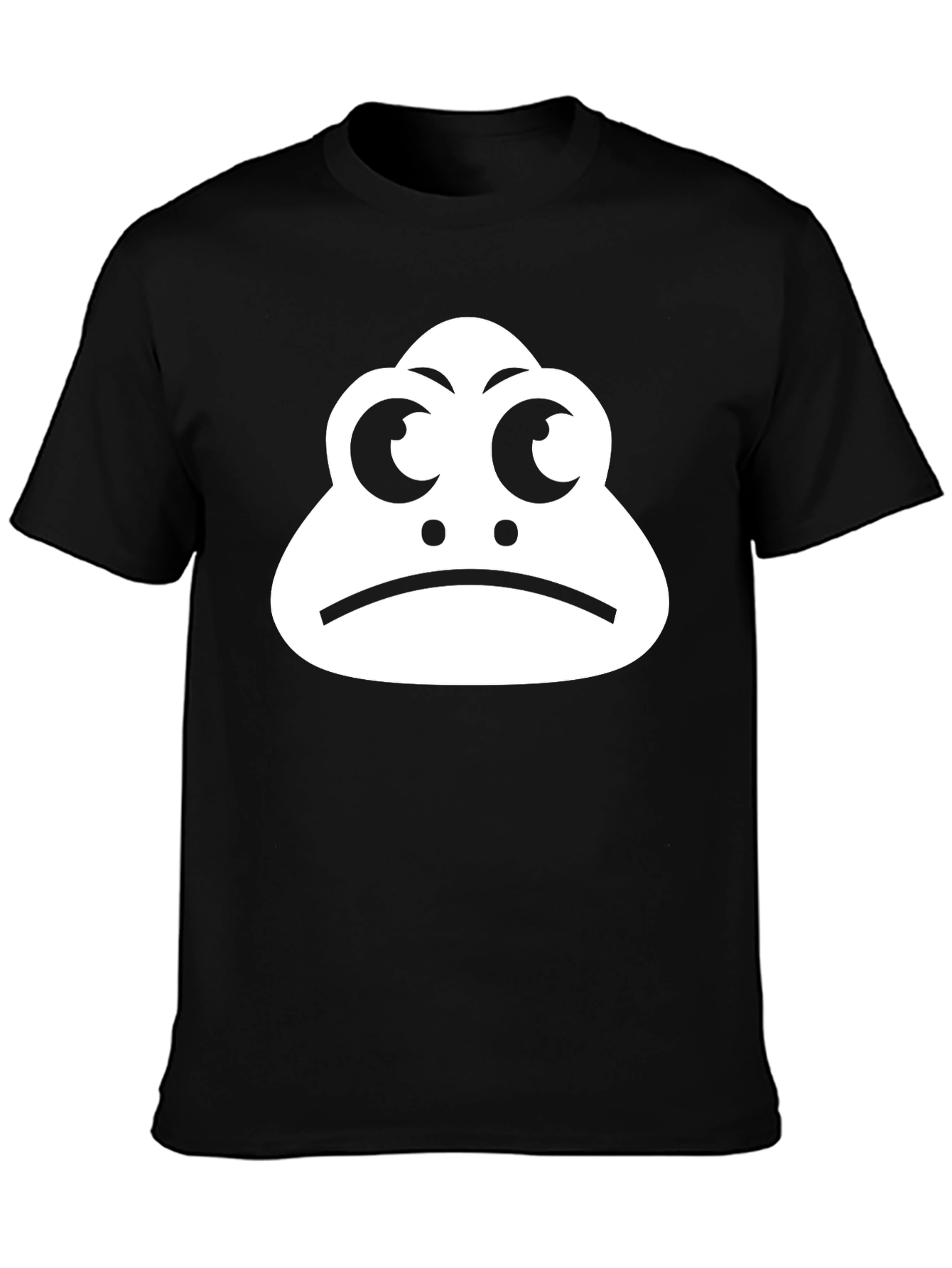 Sad Frog Graphic T-Shirt - Black Cotton Tee
