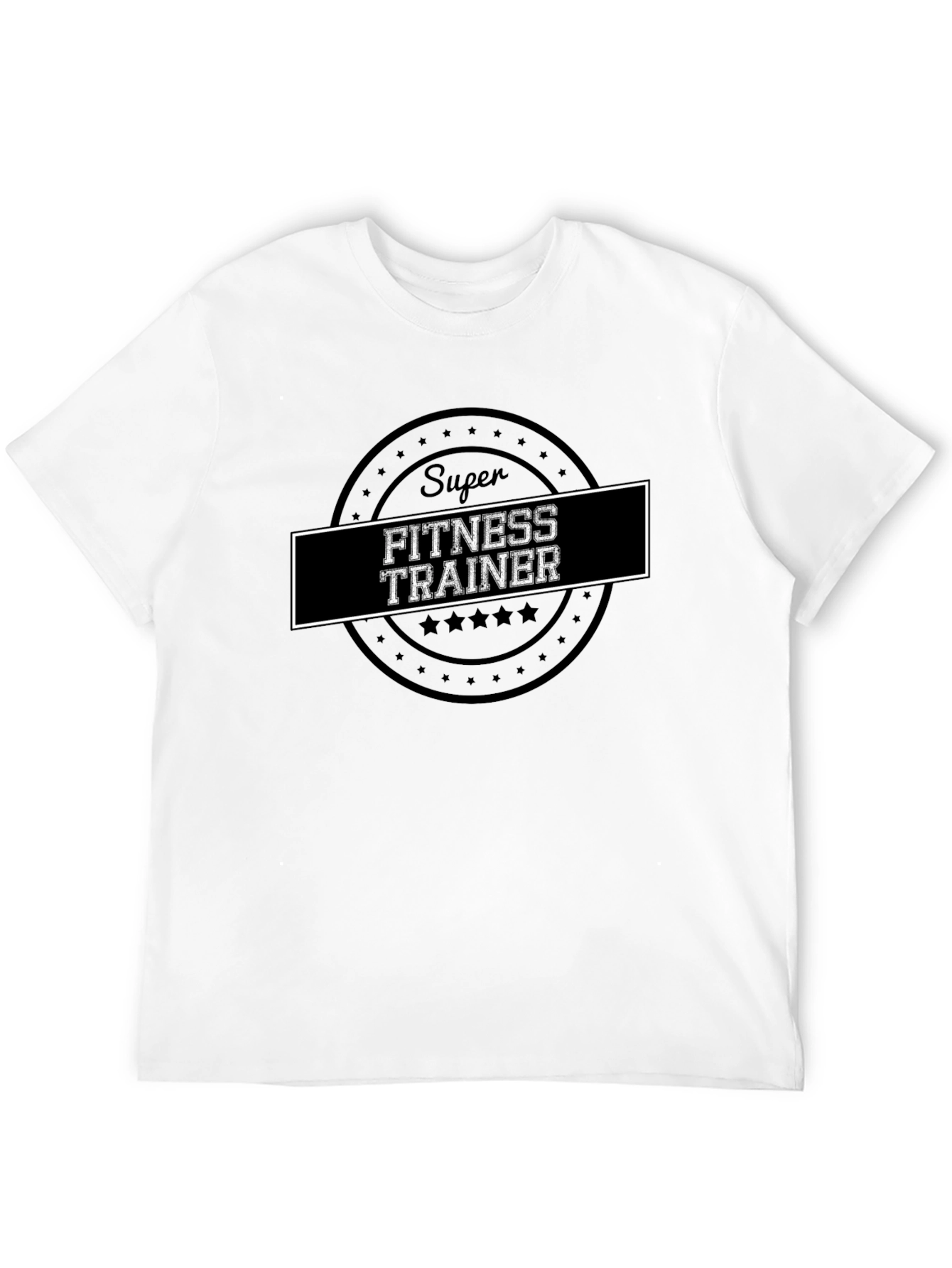 Super Fitness Trainer Graphic Black T-Shirt