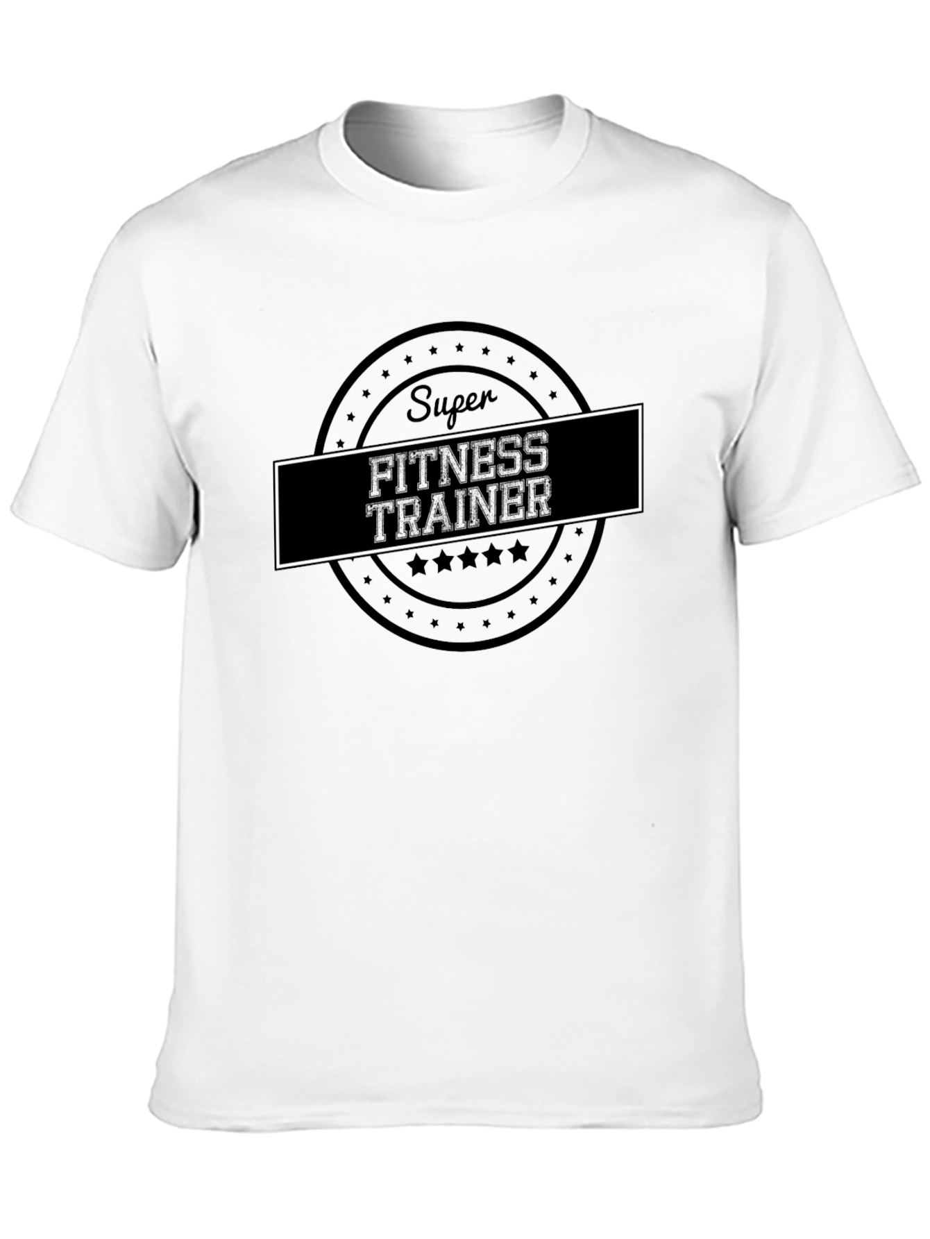 Super Fitness Trainer Graphic Black T-Shirt