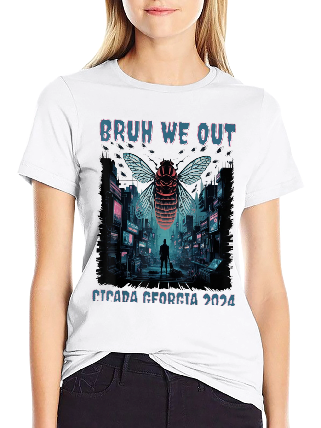 Bruh We Out Cicada Georgia 2024 T-Shirt