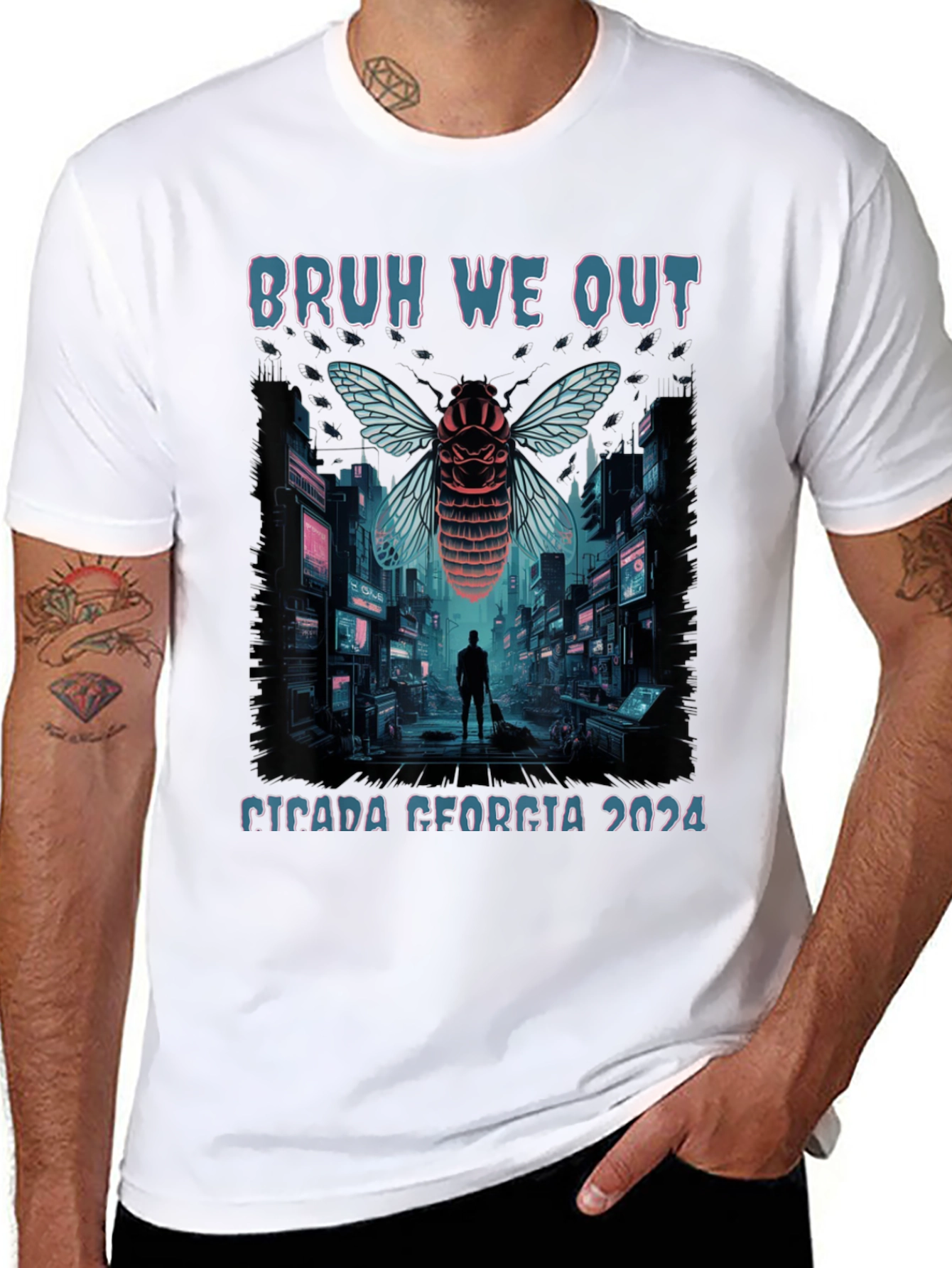 Bruh We Out Cicada Georgia 2024 T-Shirt