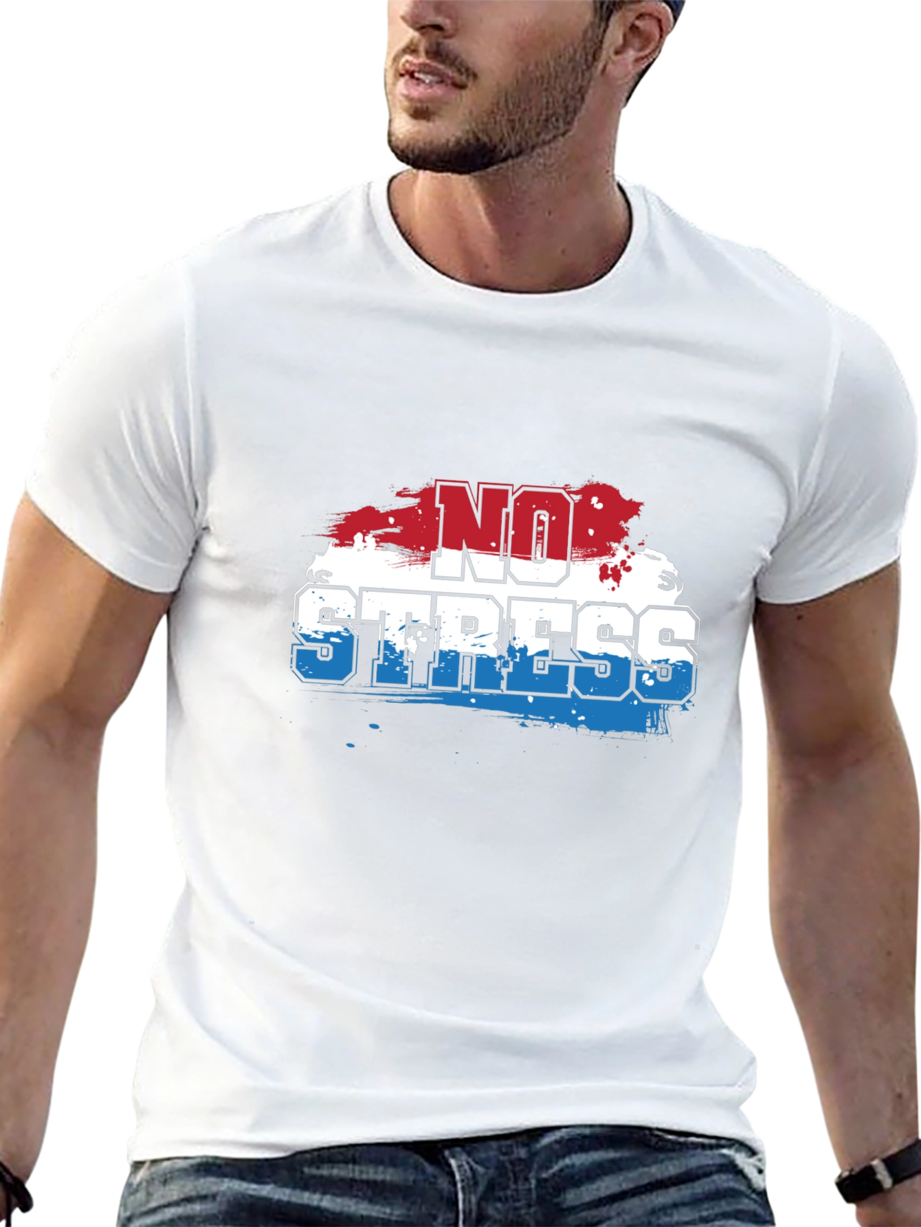 No Stress Graphic Tee - Casual Comfort
