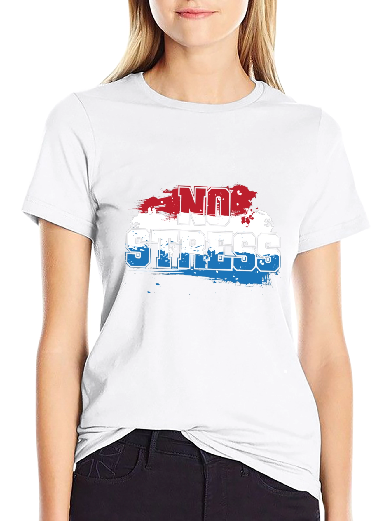 No Stress Graphic Tee - Casual Comfort